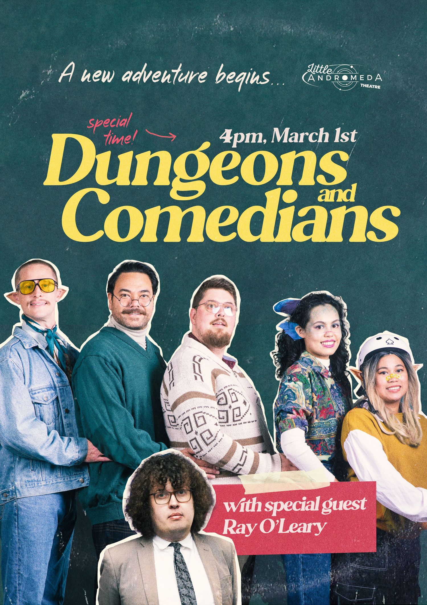 Dungeons & Comedians - old school 80s desing spoof