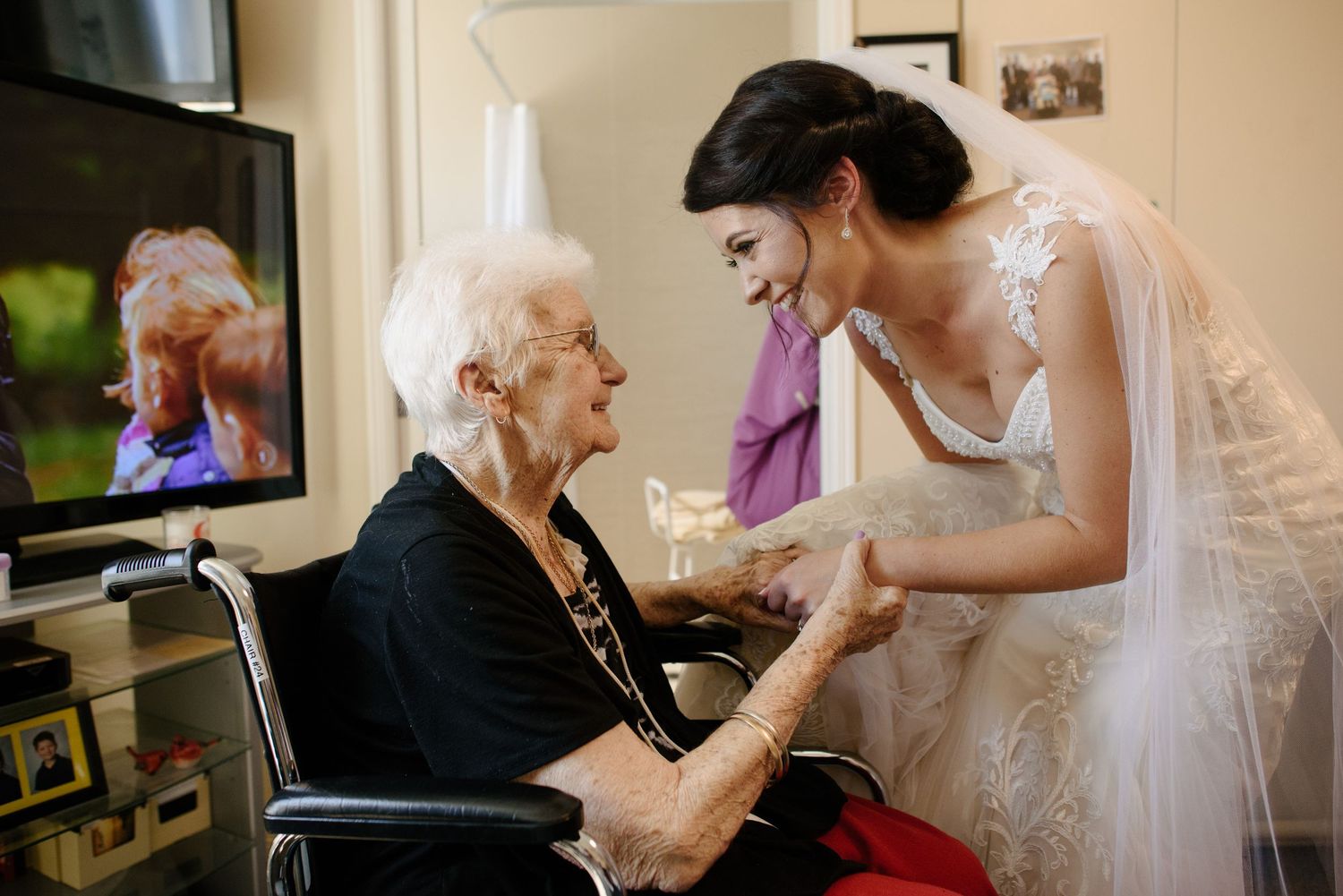 Visiting Grandma in the old folks home before a Chch wedding