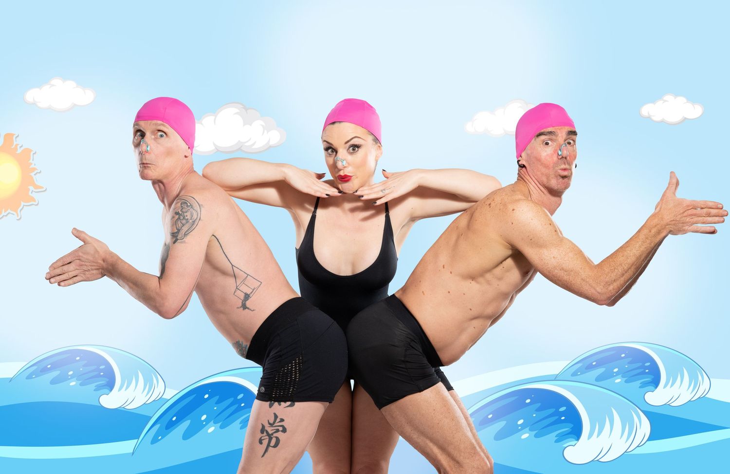 Rollicking Entertainment - synchronised swimmers roaming comedy act