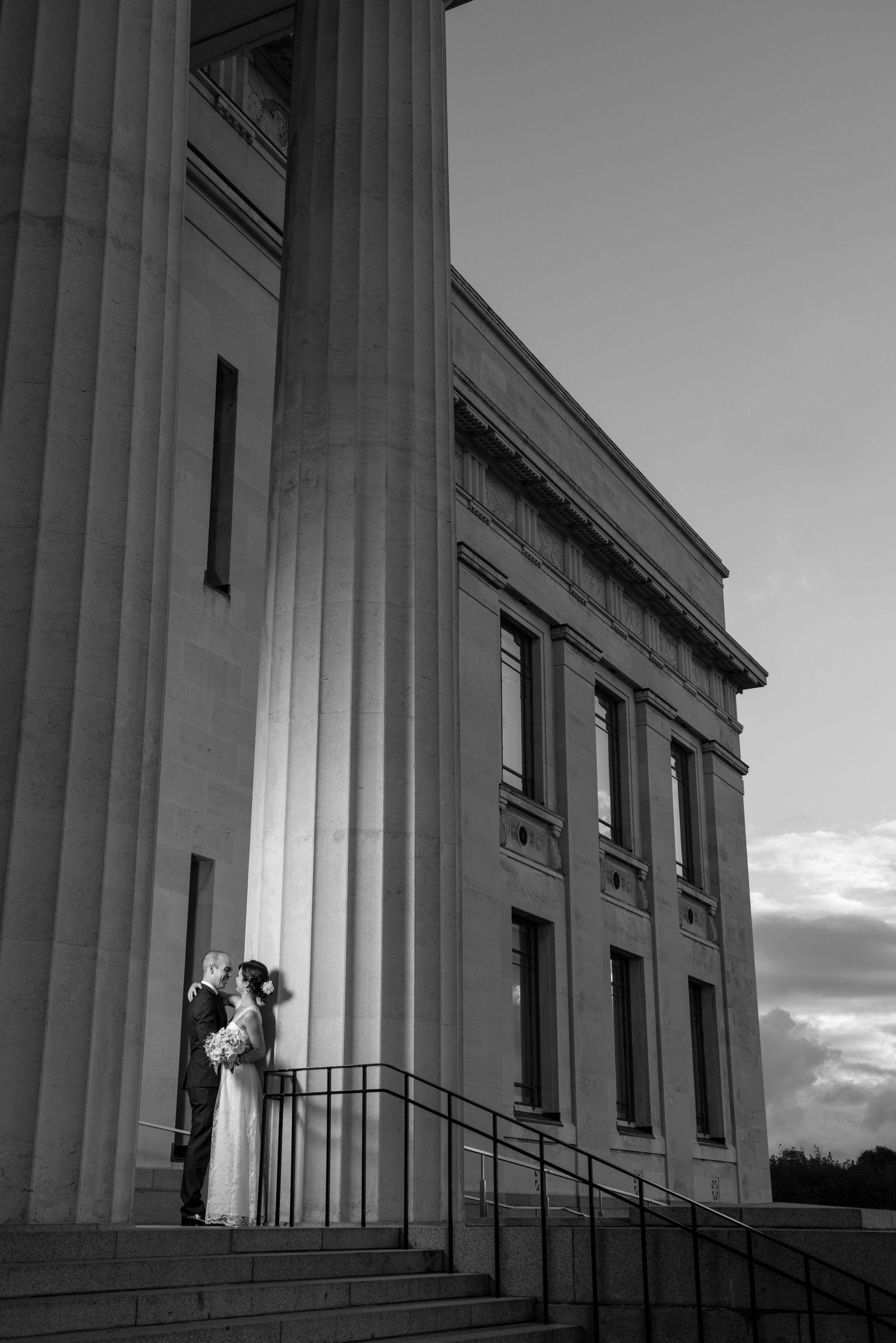 Auckland Museum wedding photo