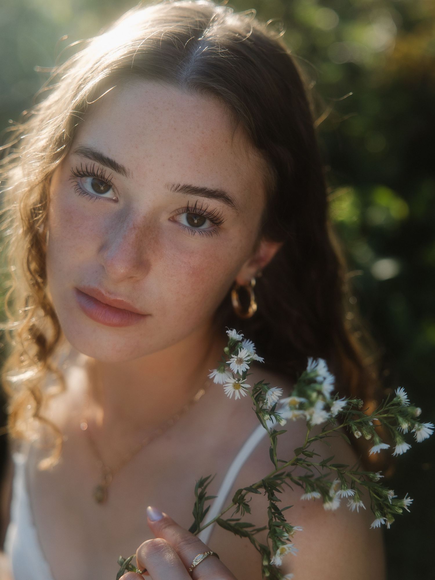 Graduation session with glowing natural light