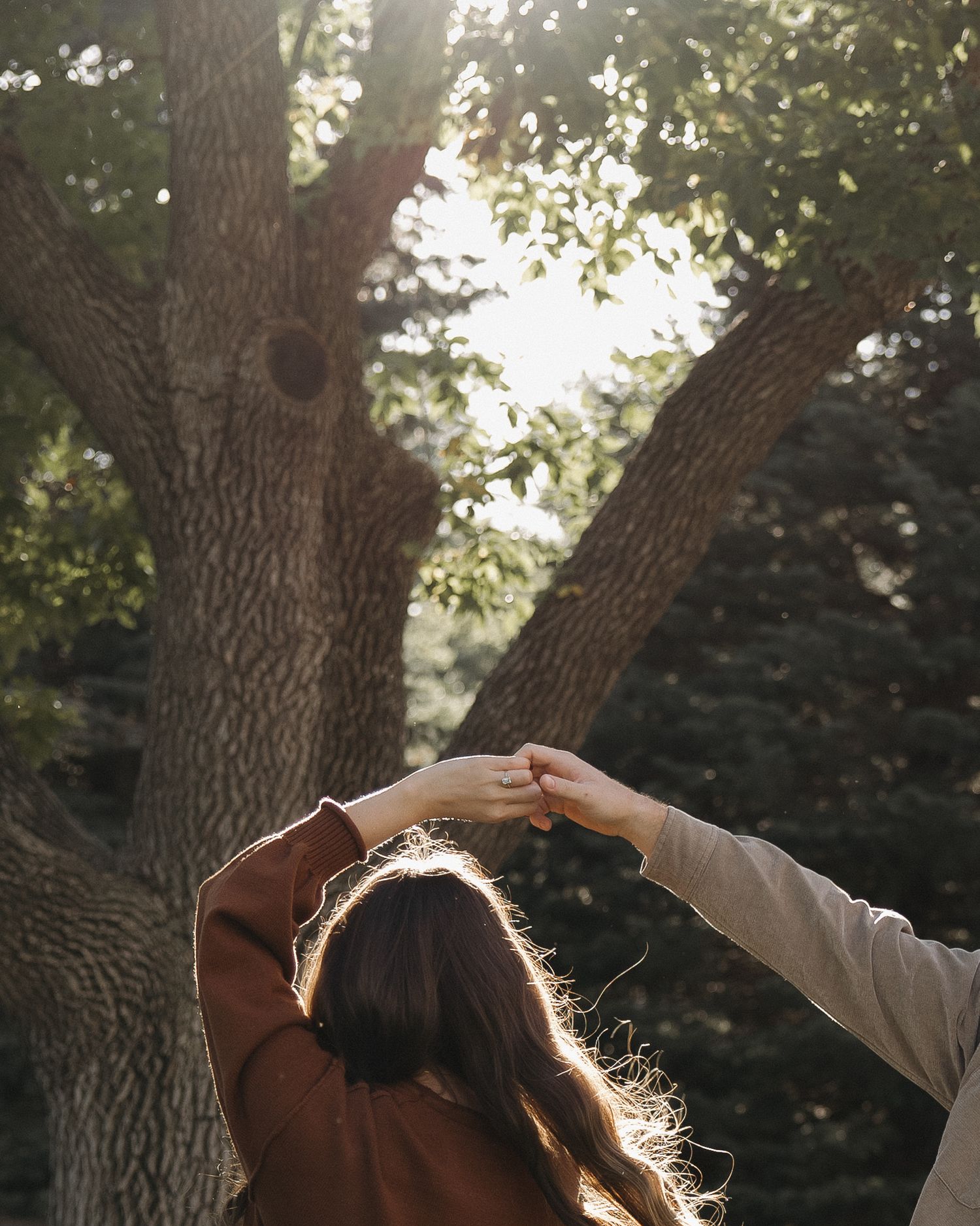 Romantic couple portrait with subtle movement