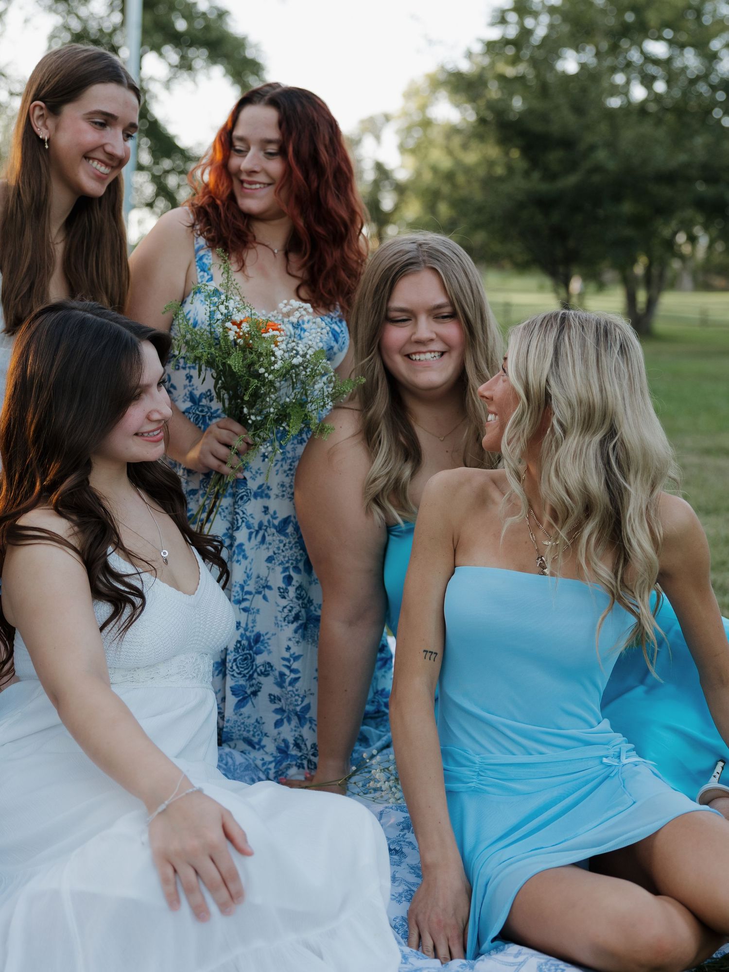 sorority girls candid movement in golden hour