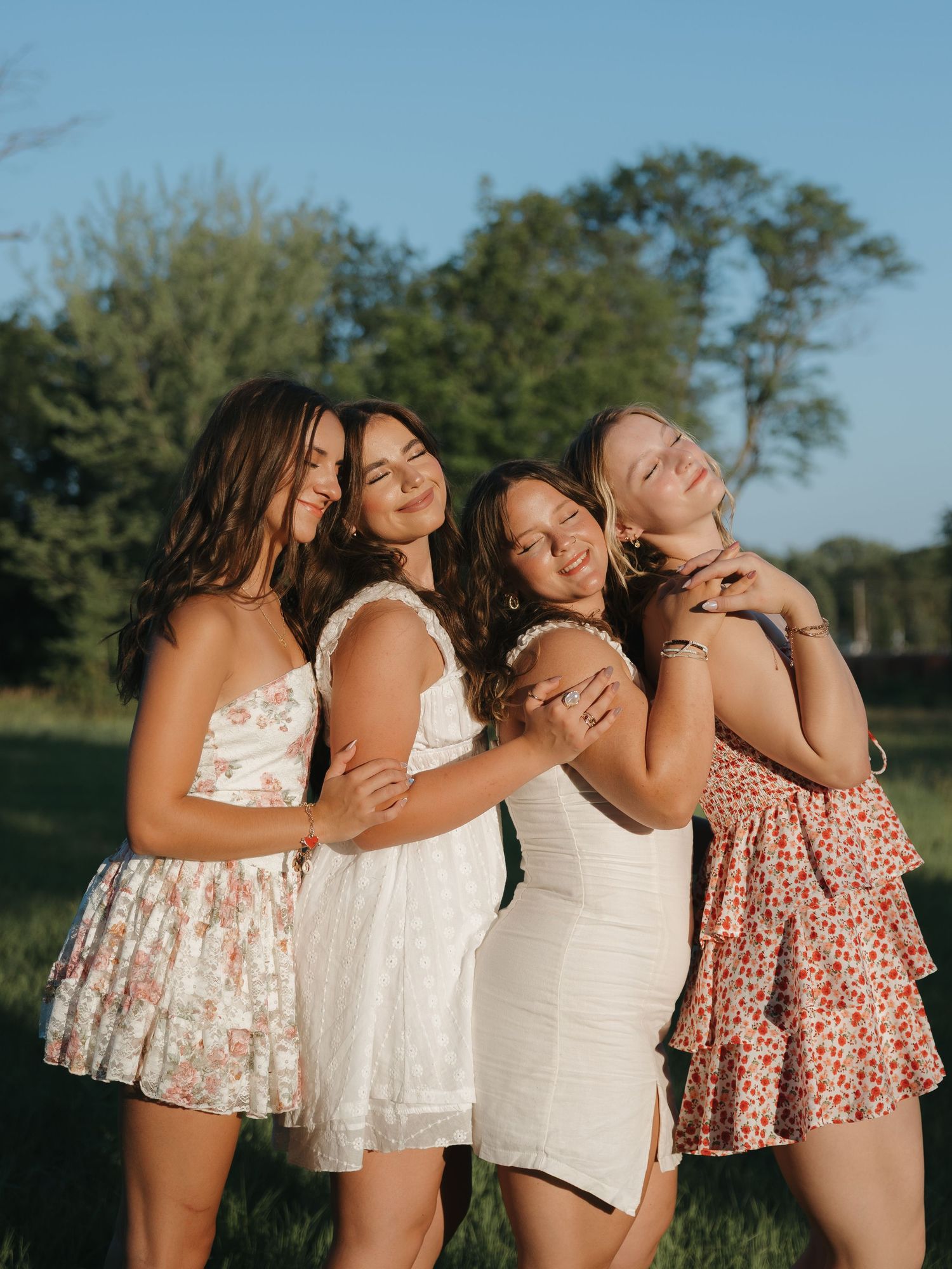 Creative golden hour group portrait
