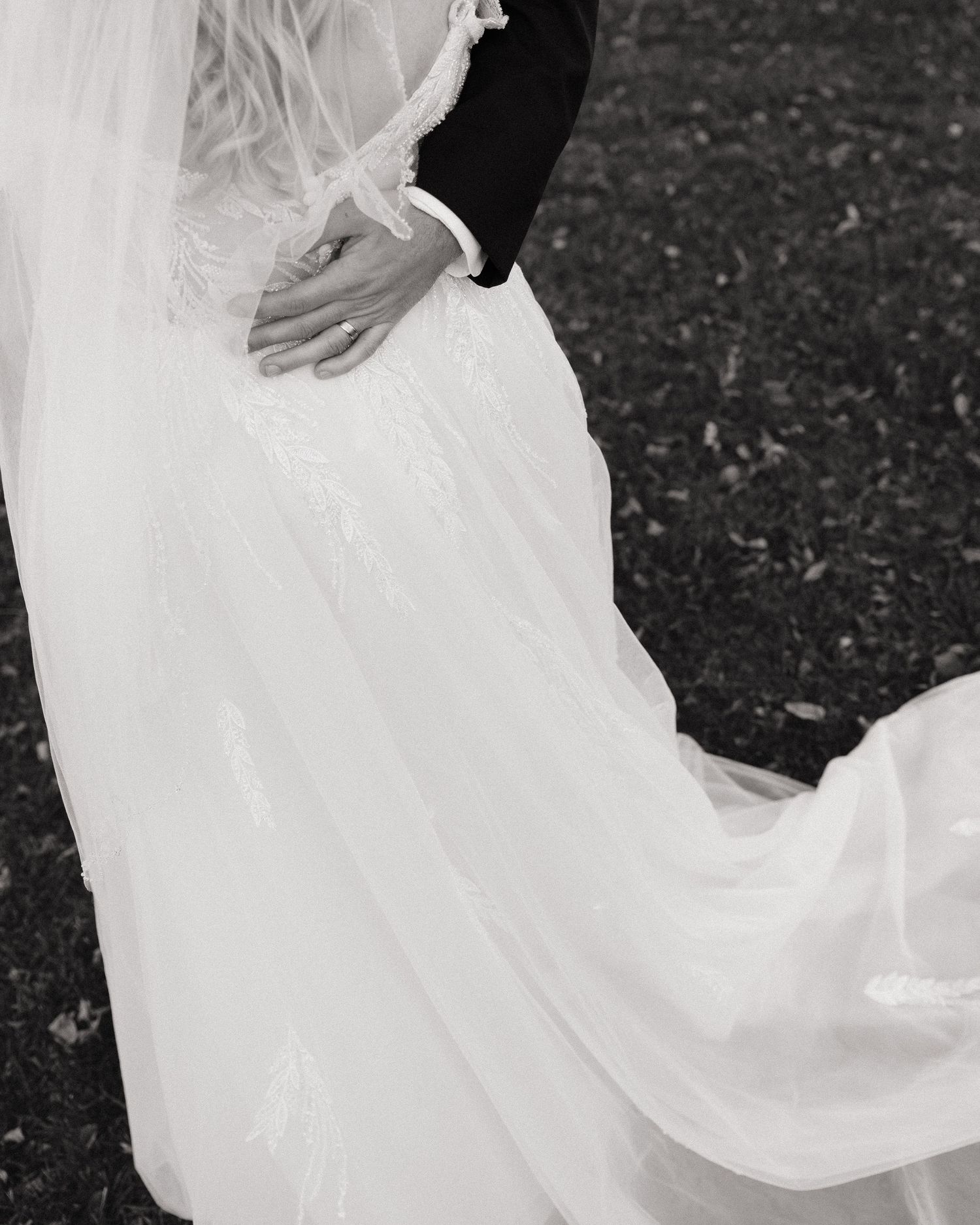 black and white groom ring photo