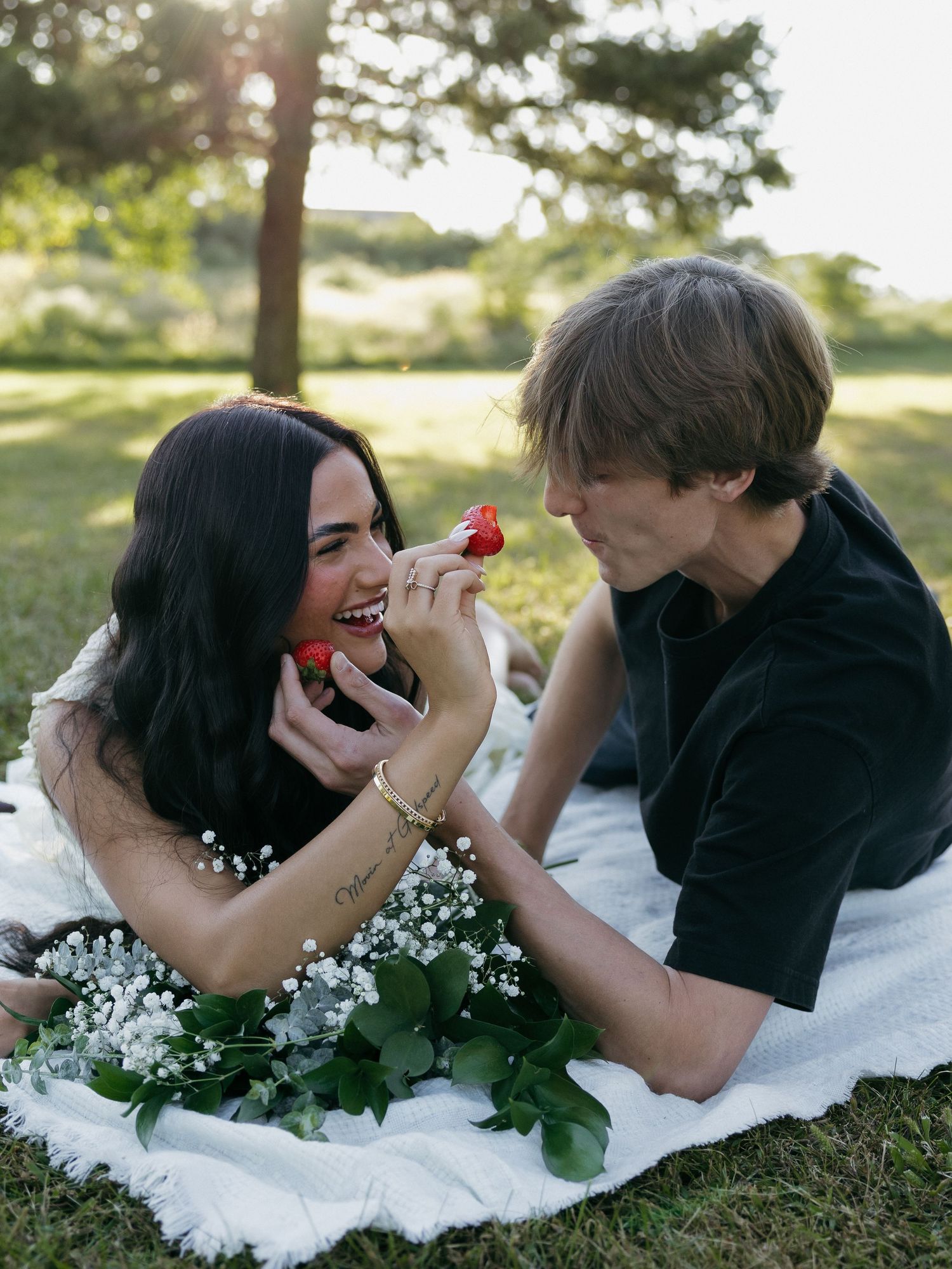 Natural pose showing couple’s connection and comfort