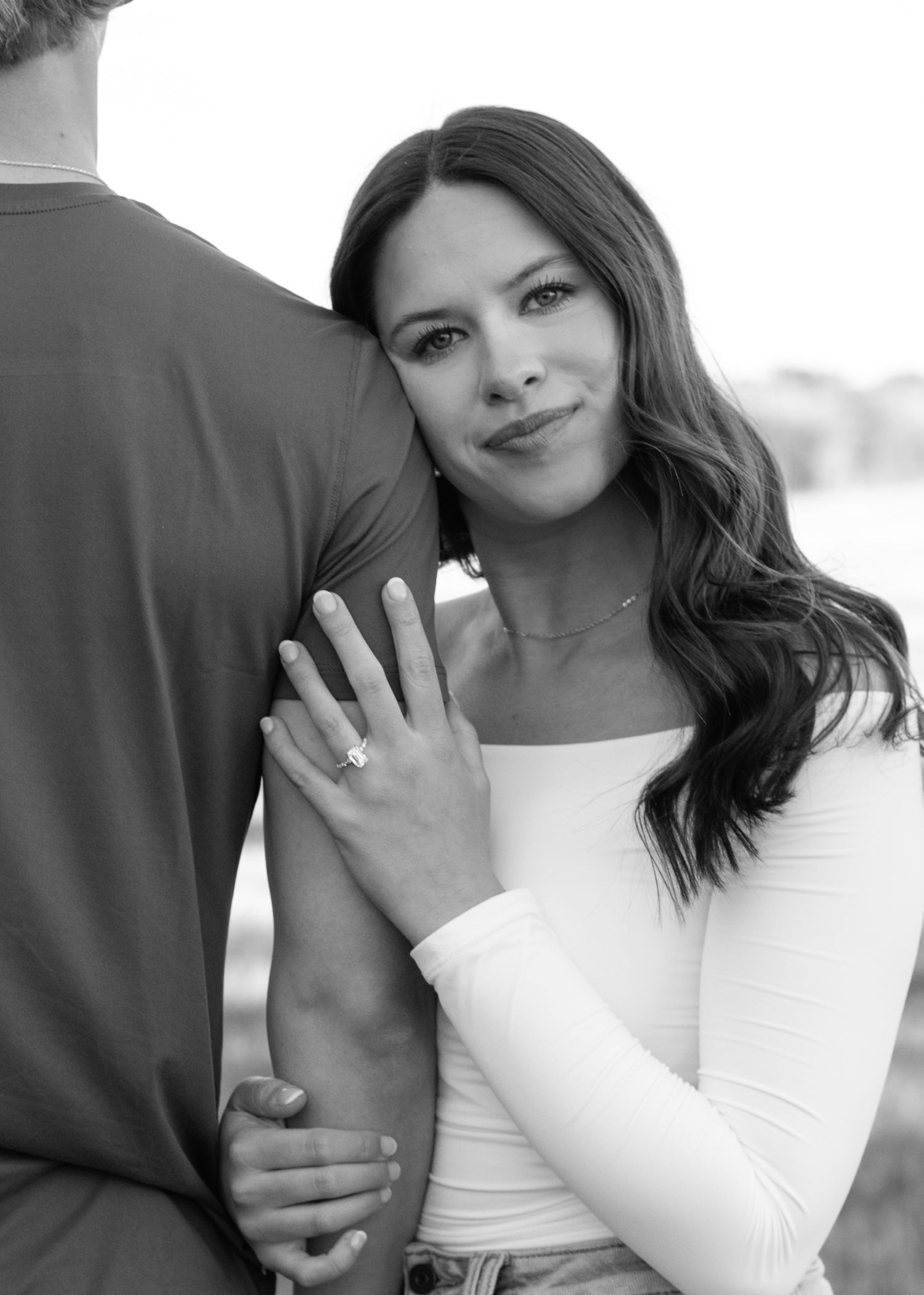 black and white classic engagement session