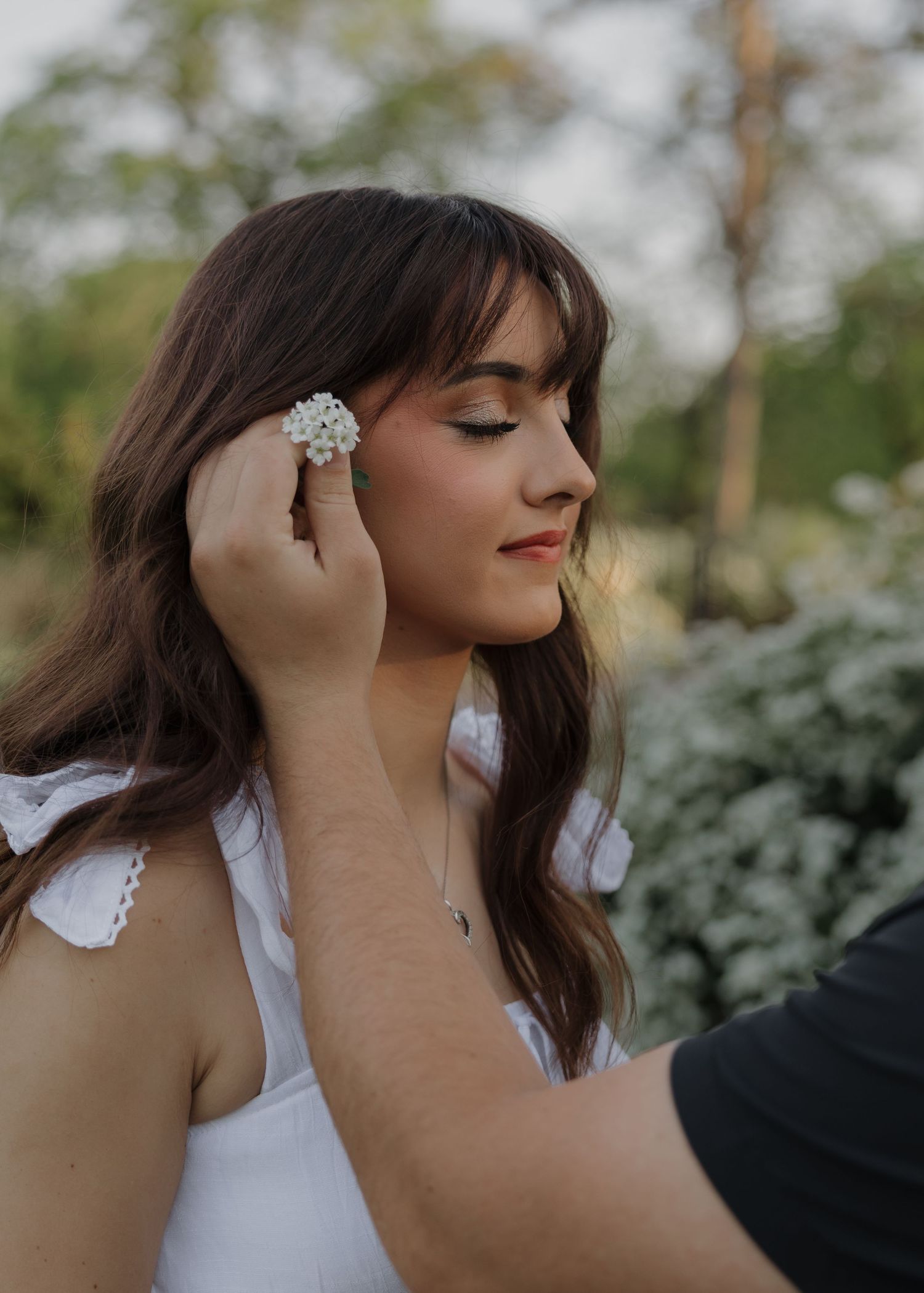 Engagement session with warm natural light