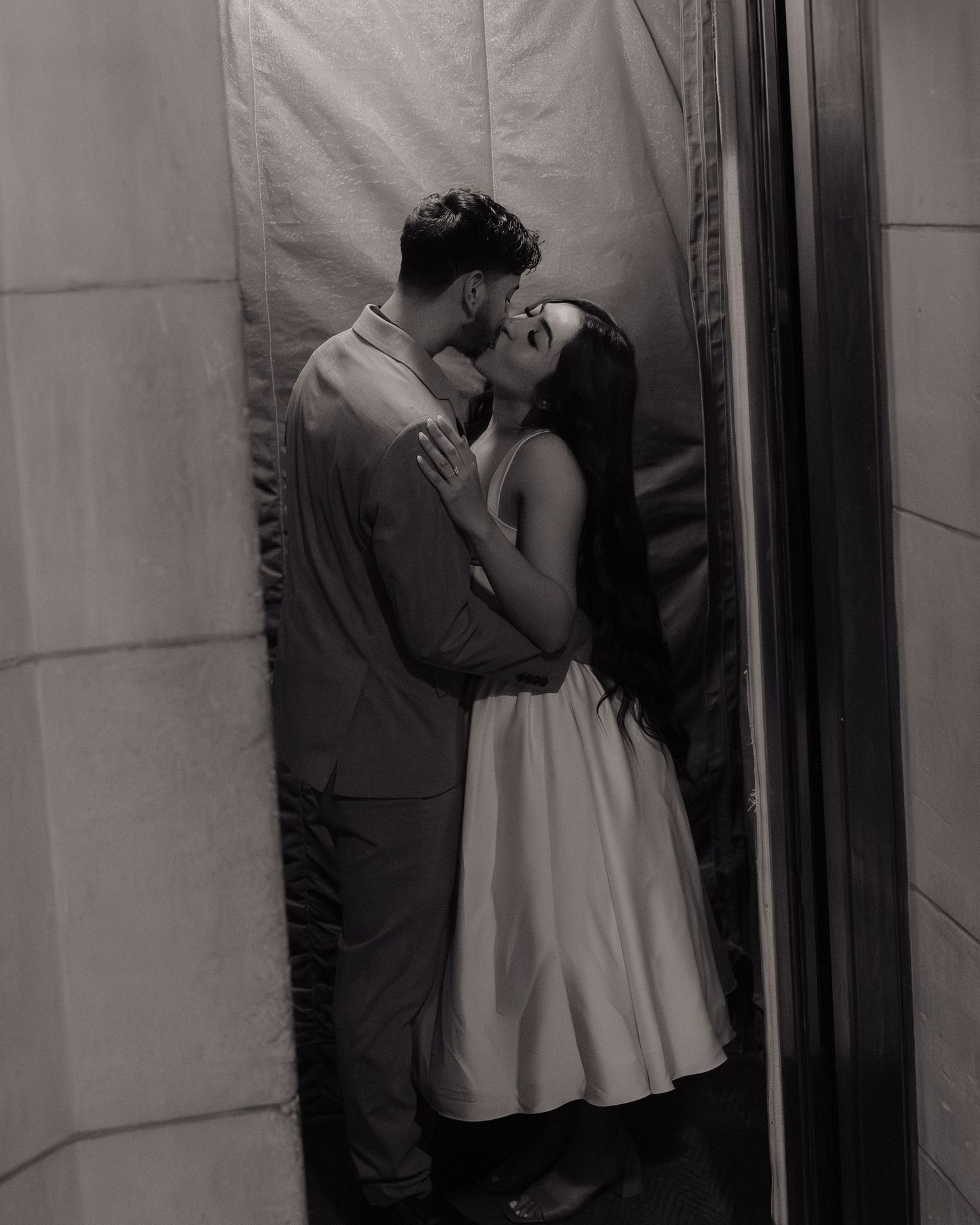 candid dramatic classic engagement