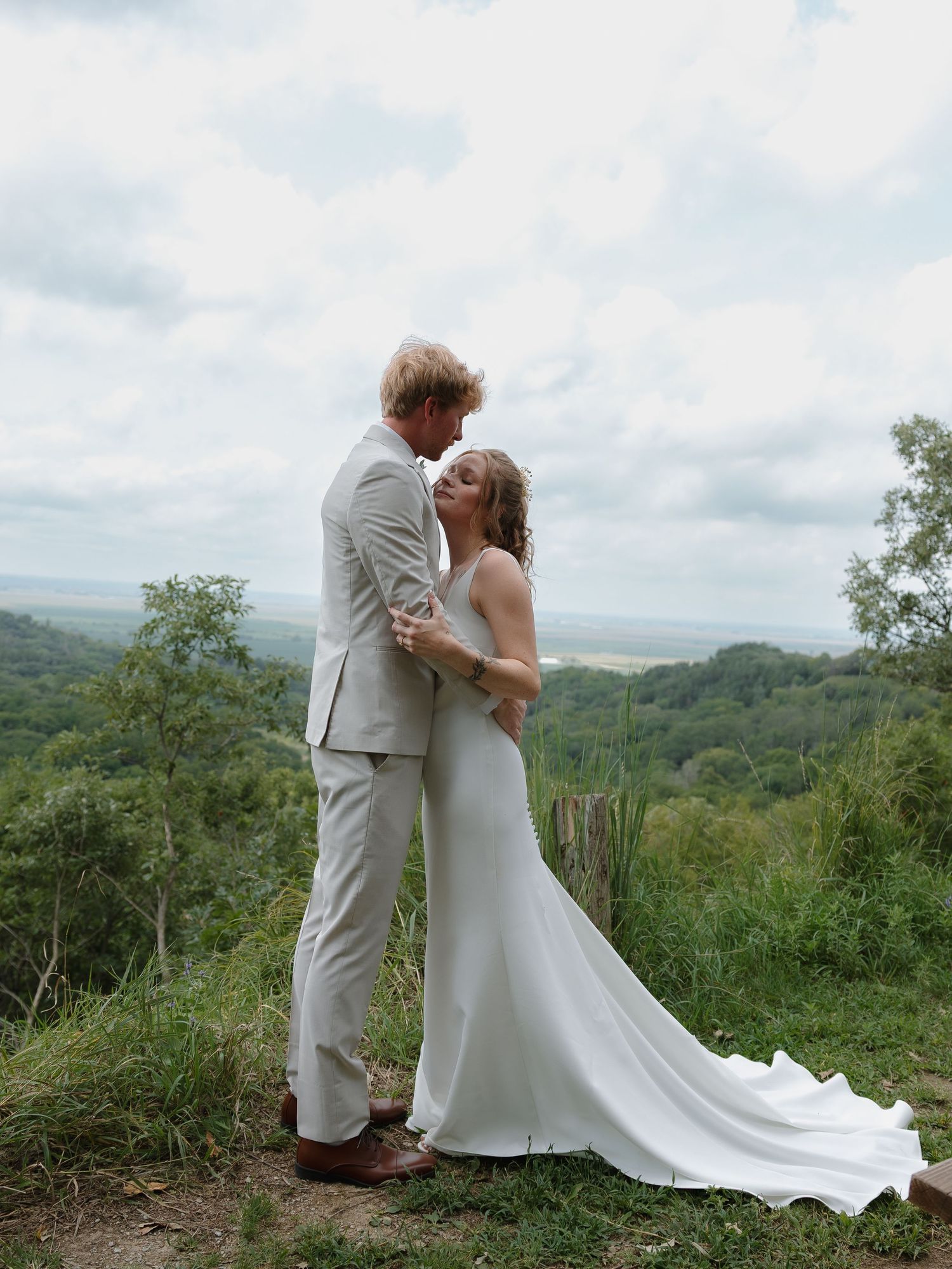 bride and groom formal portrait