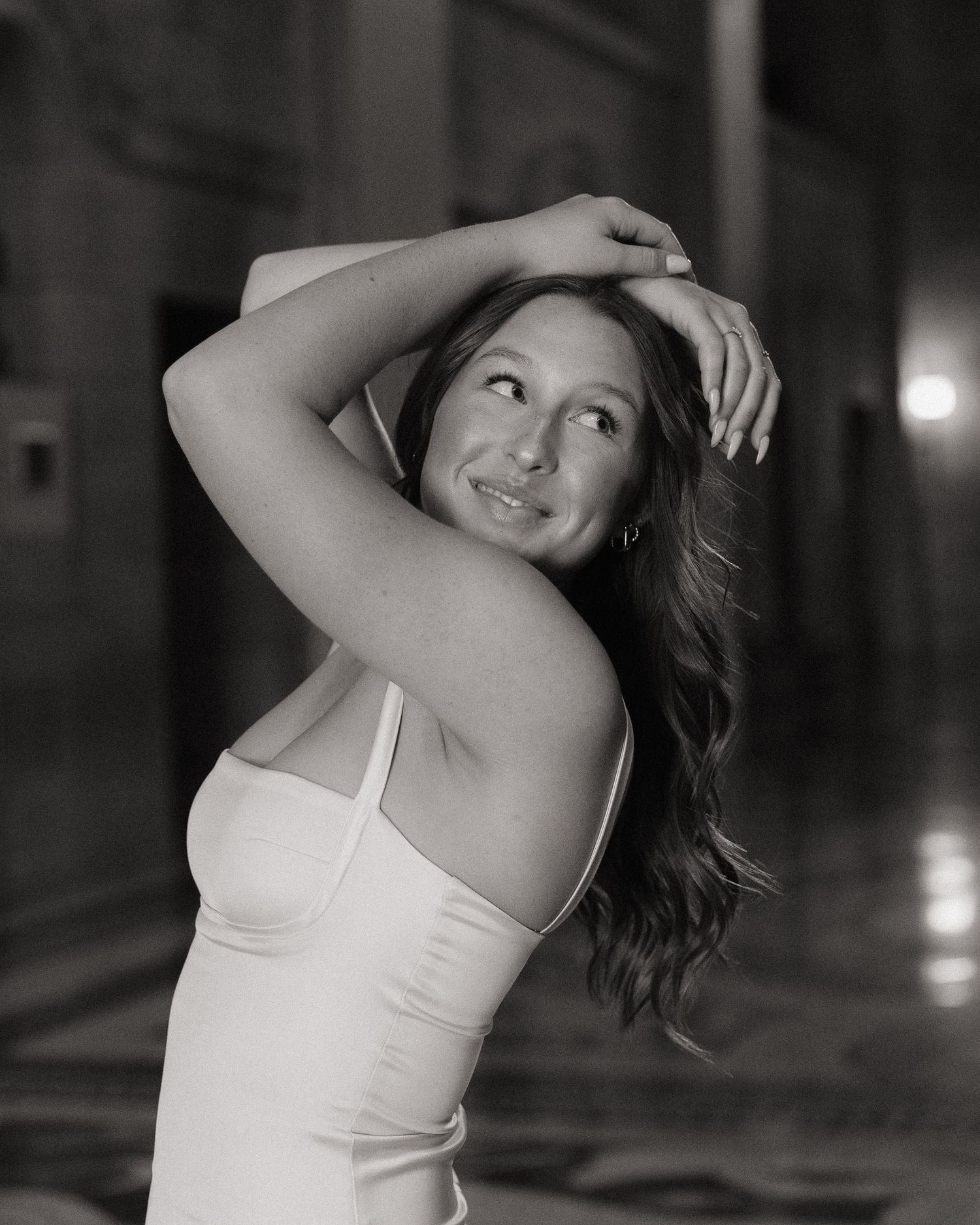 Senior portrait highlighting natural expression