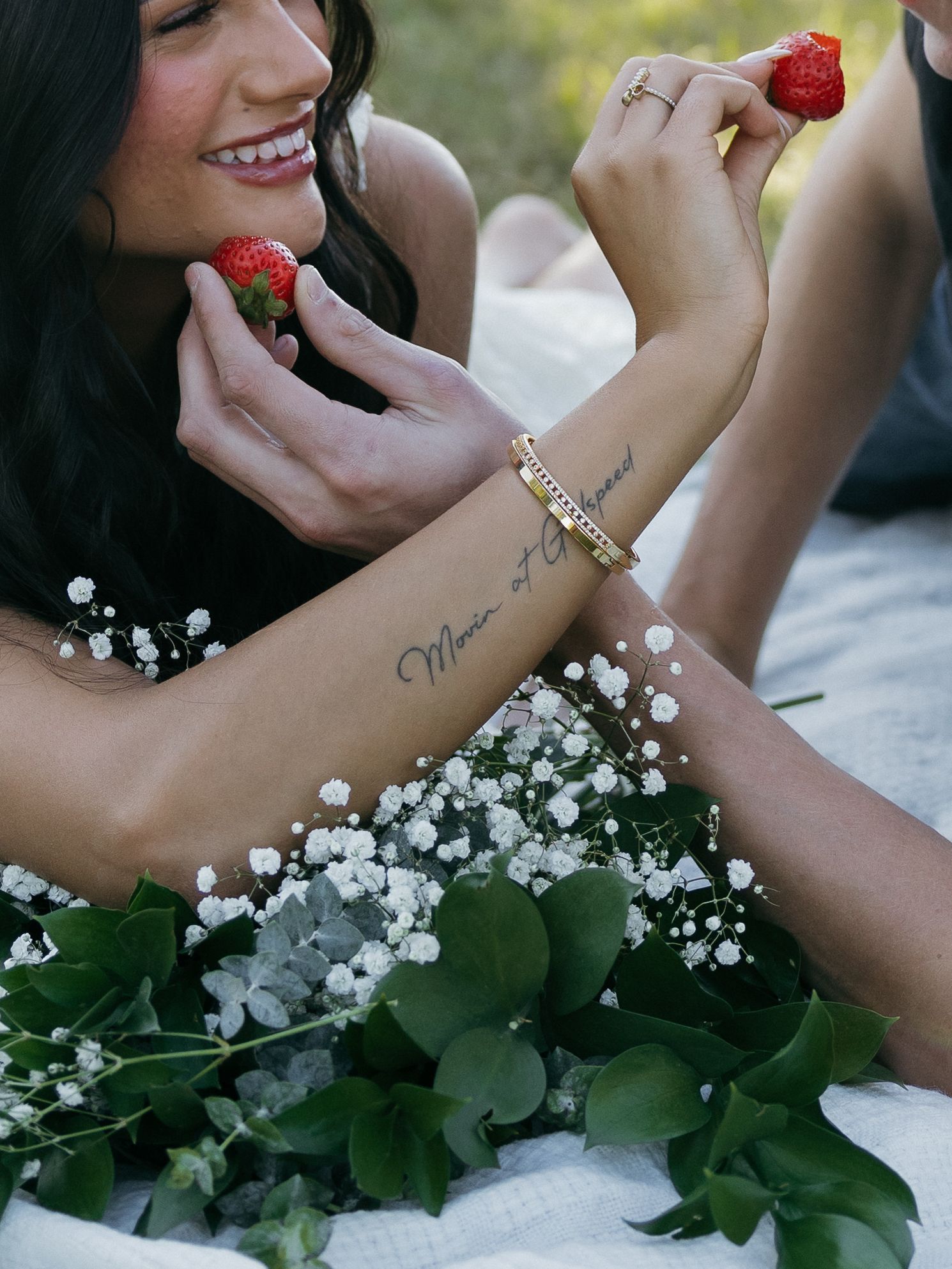 Modern couple portrait with relaxed styling