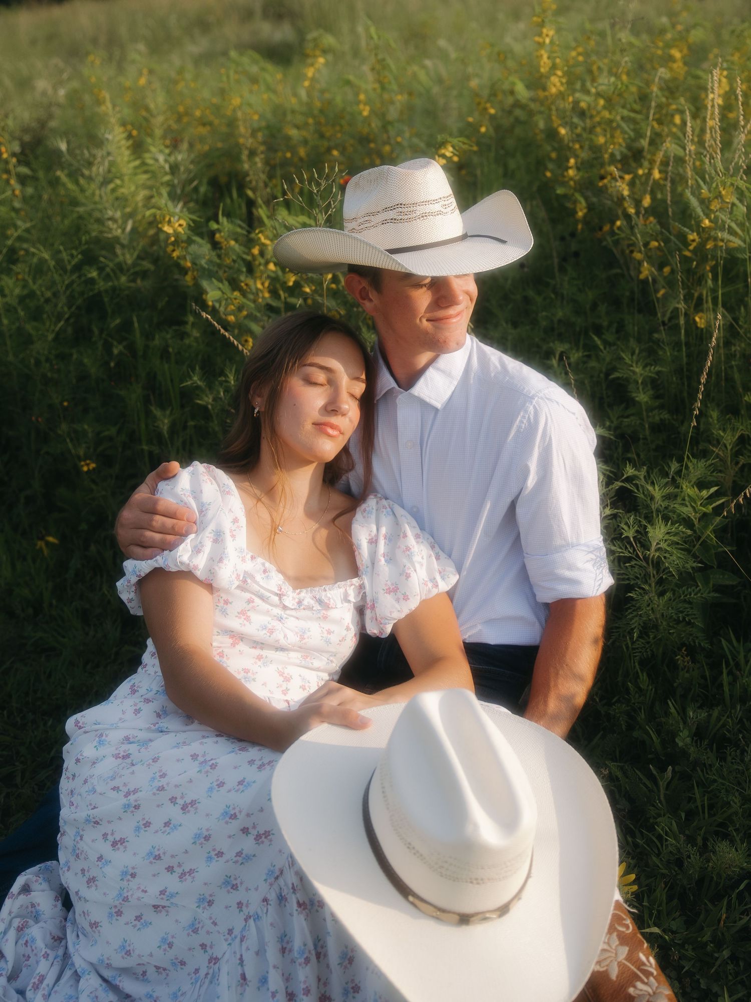 Couple portrait outdoors with natural light