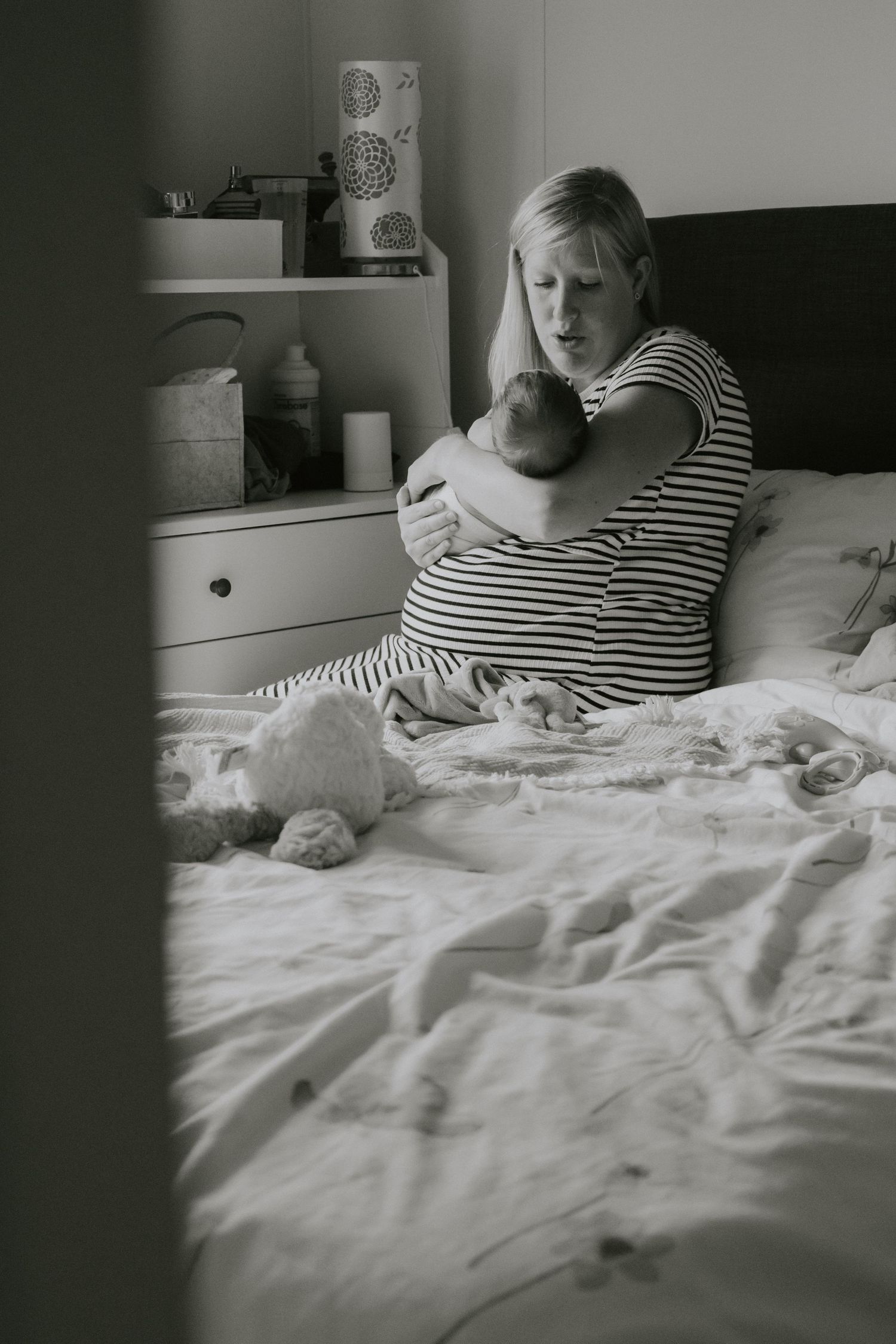 Peaceful and relaxed at home newborn session in South Devon