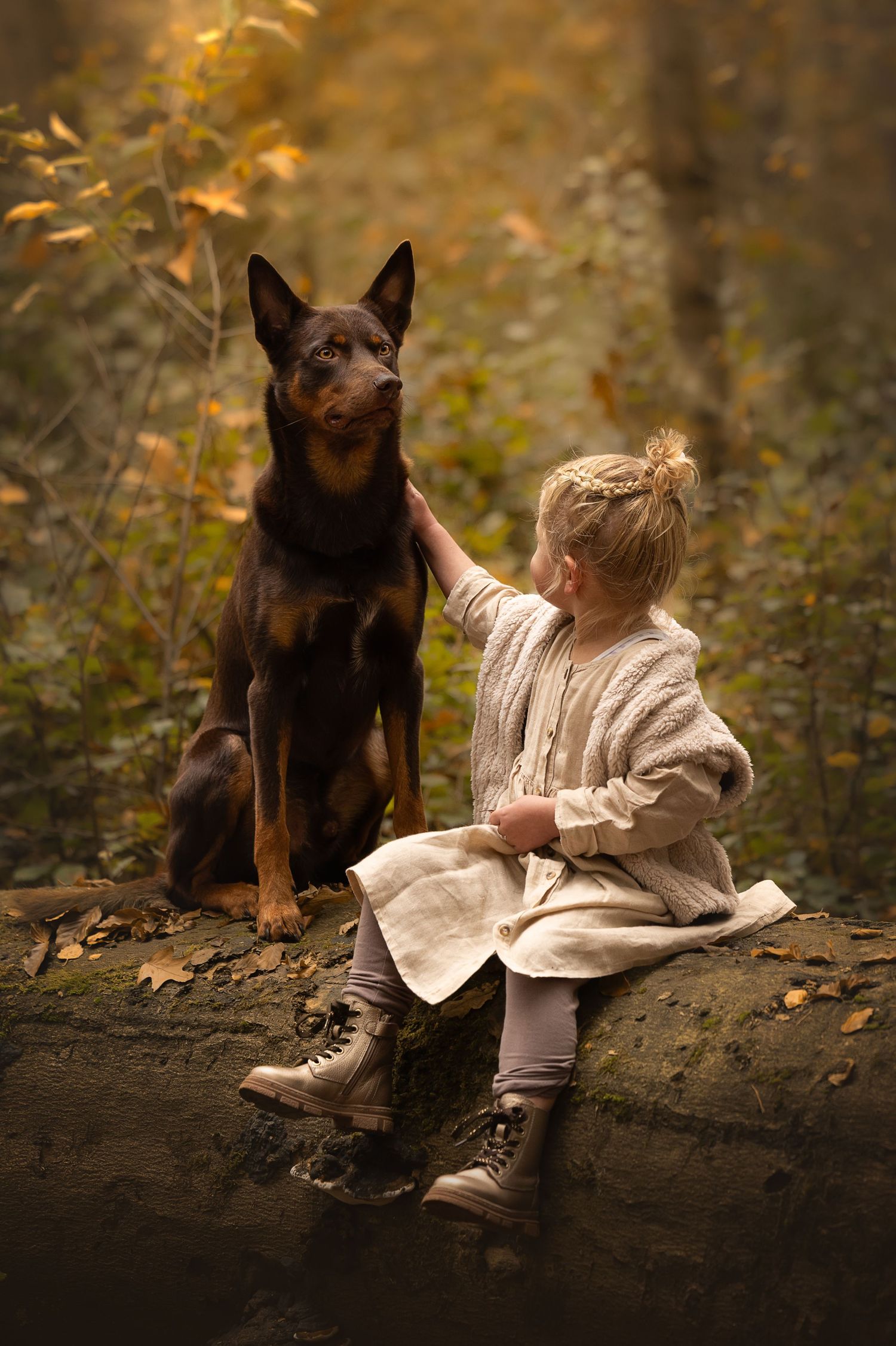 connectie hond en kind vast leggen