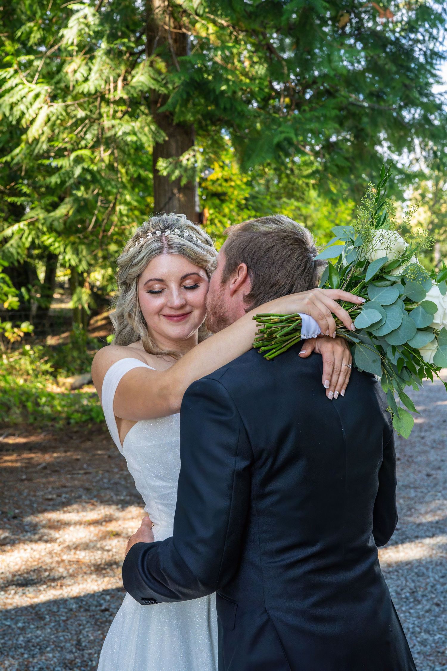 Wedding Photography in Forest at Sea Cider Farm & Ciderhouse, Saanichton, BC