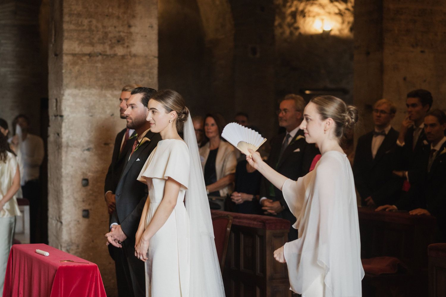 Intimate moments captured during a traditional church wedding ceremony.