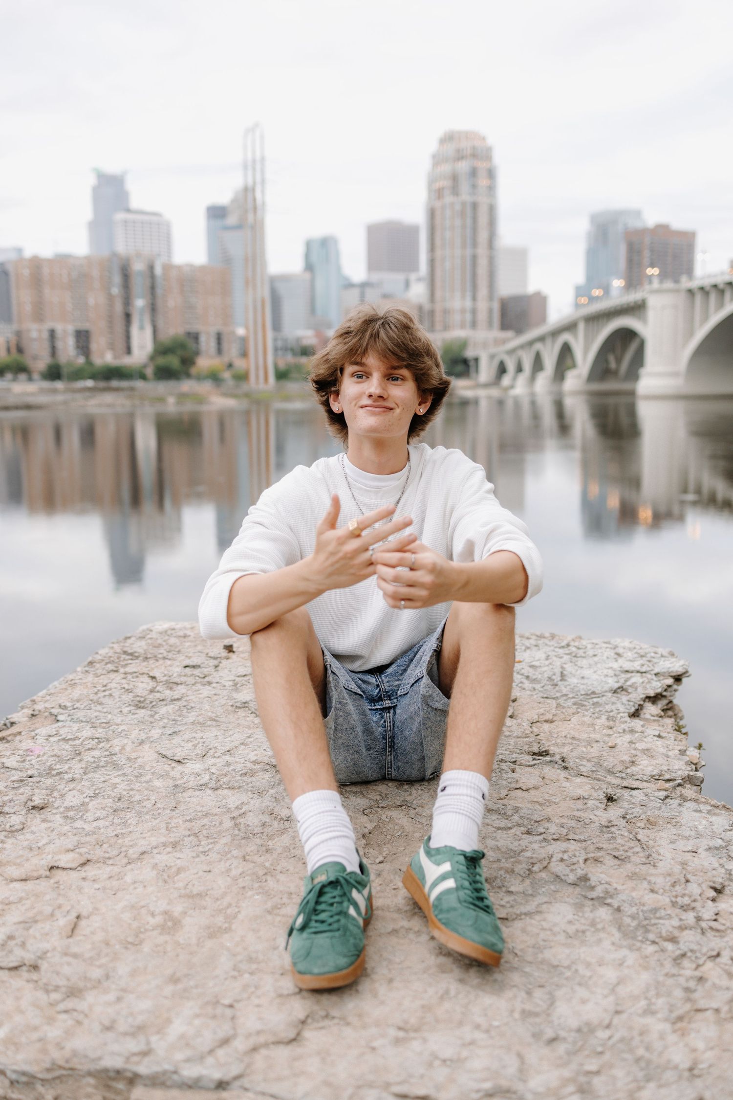 Urban City Skyline Senior Pictures by WilanrieBPhotography for Andrea Wagner Photo