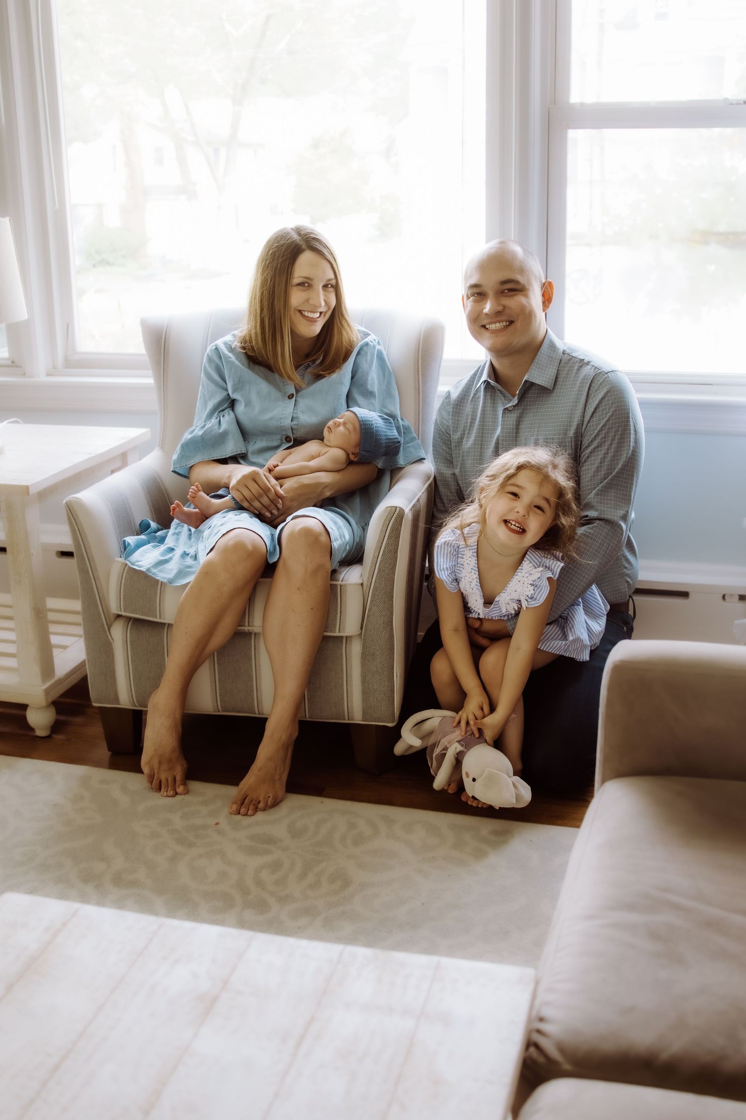 union county newborn family photoshoot