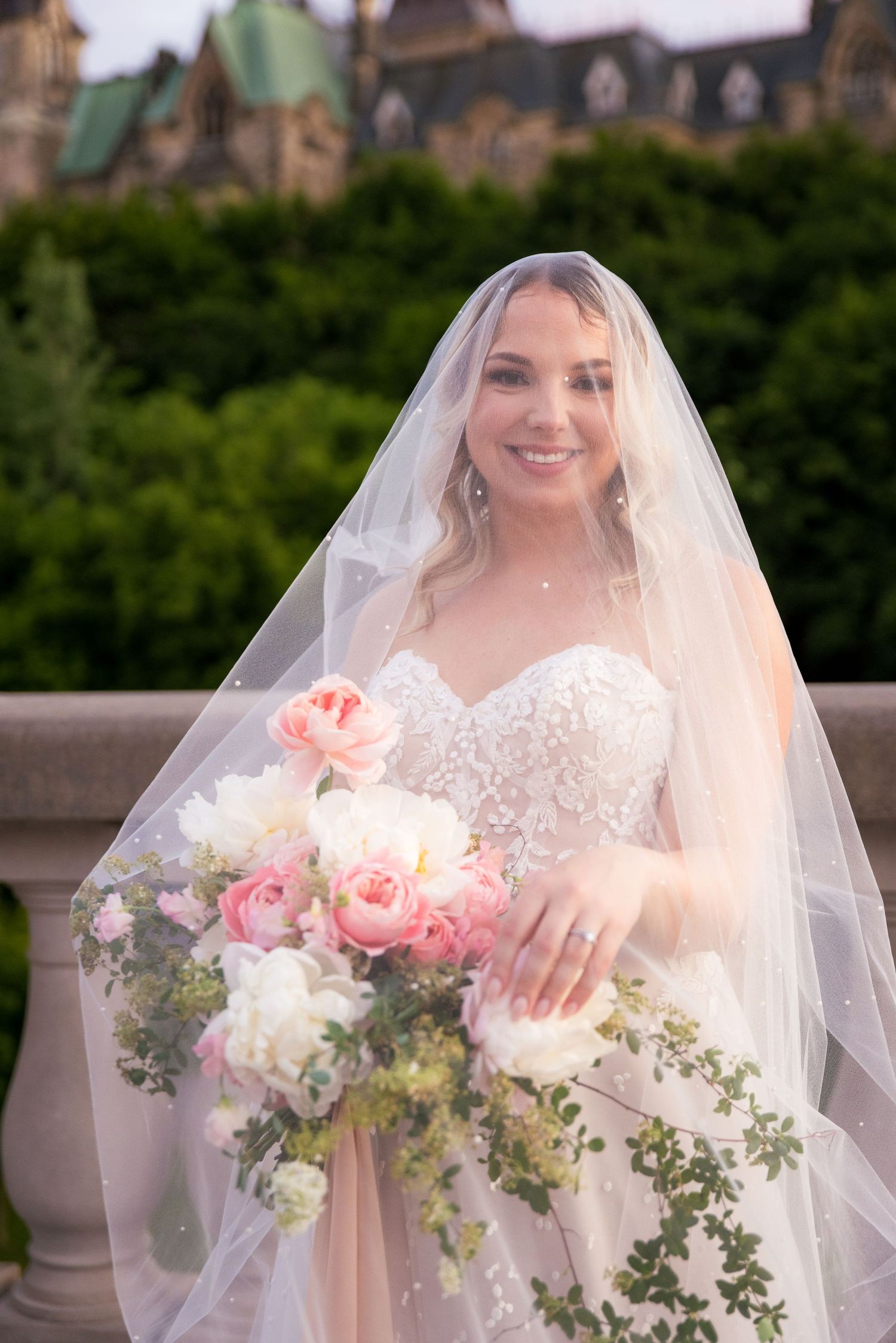 Wedding Photographer Ottawa Ontario | Balcony beside Fairmont Château Laurier, Ottawa, Ontario