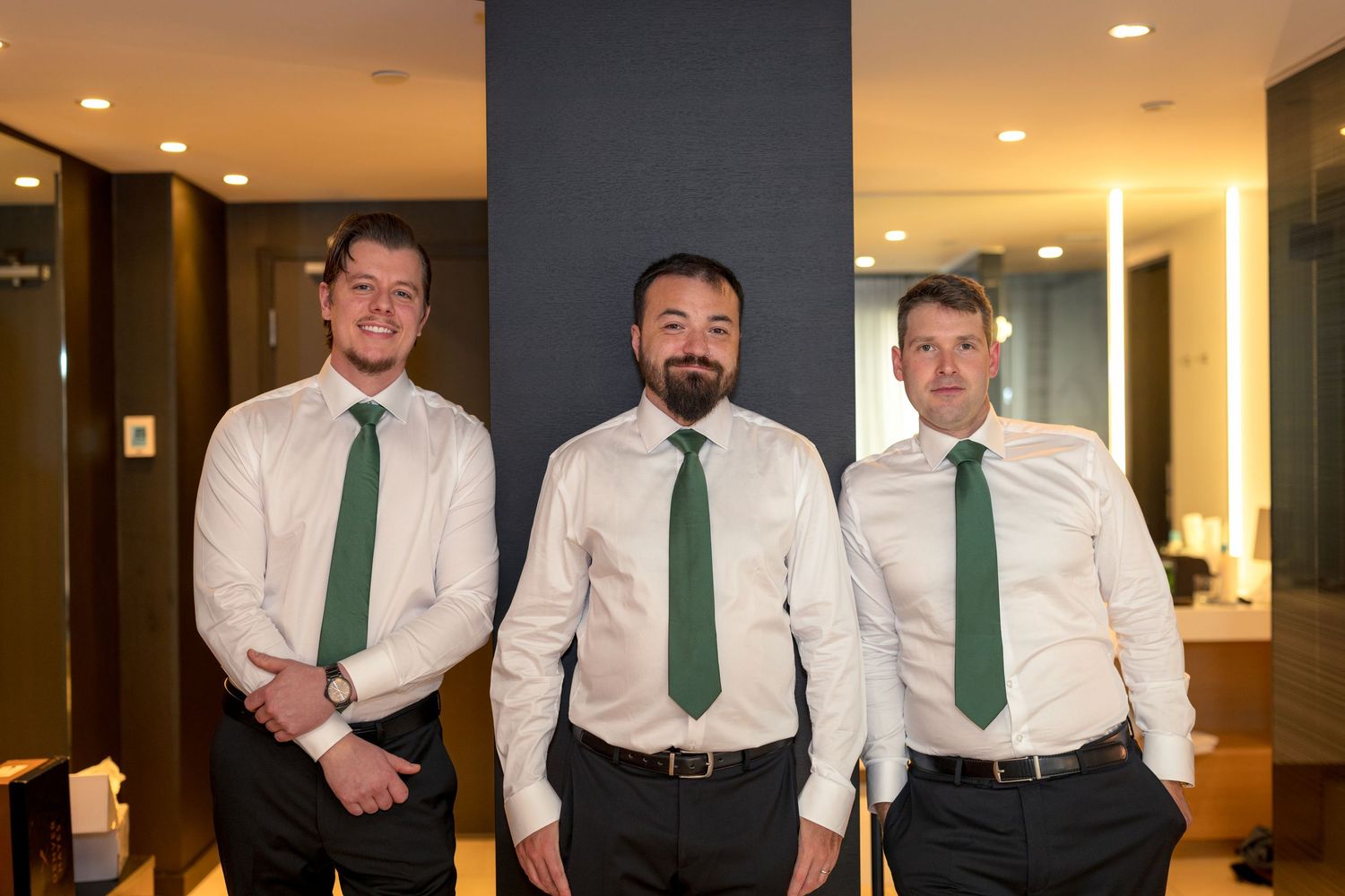 The Groomsmen preparing themselves for the Downtown Ottawa Wedding. Ottawa Wedding Photographer