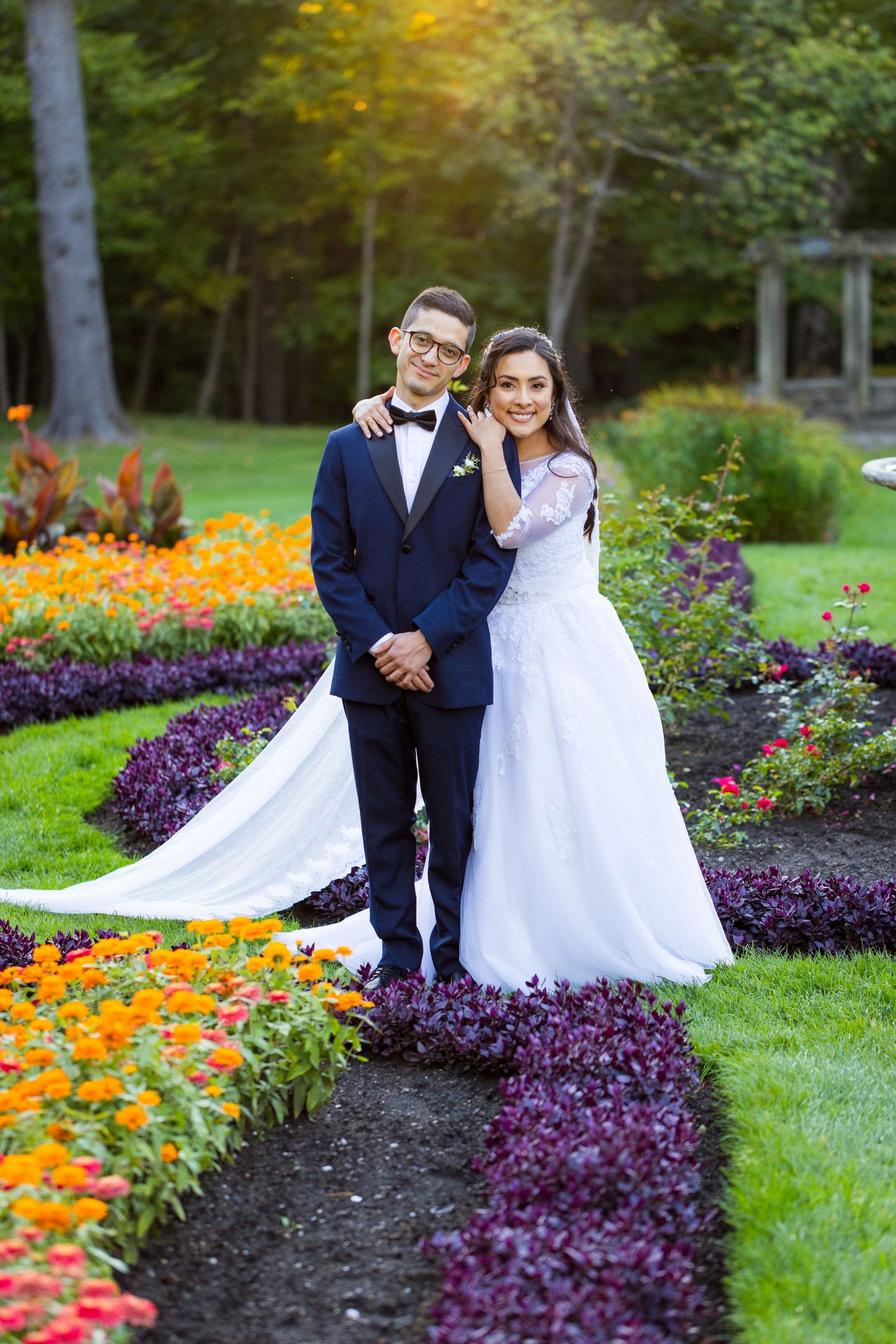 Couple having wedding portraits Mackenzie King Estate in the Gatineau Park | Ottawa Wedding Photographer Tim Gowling