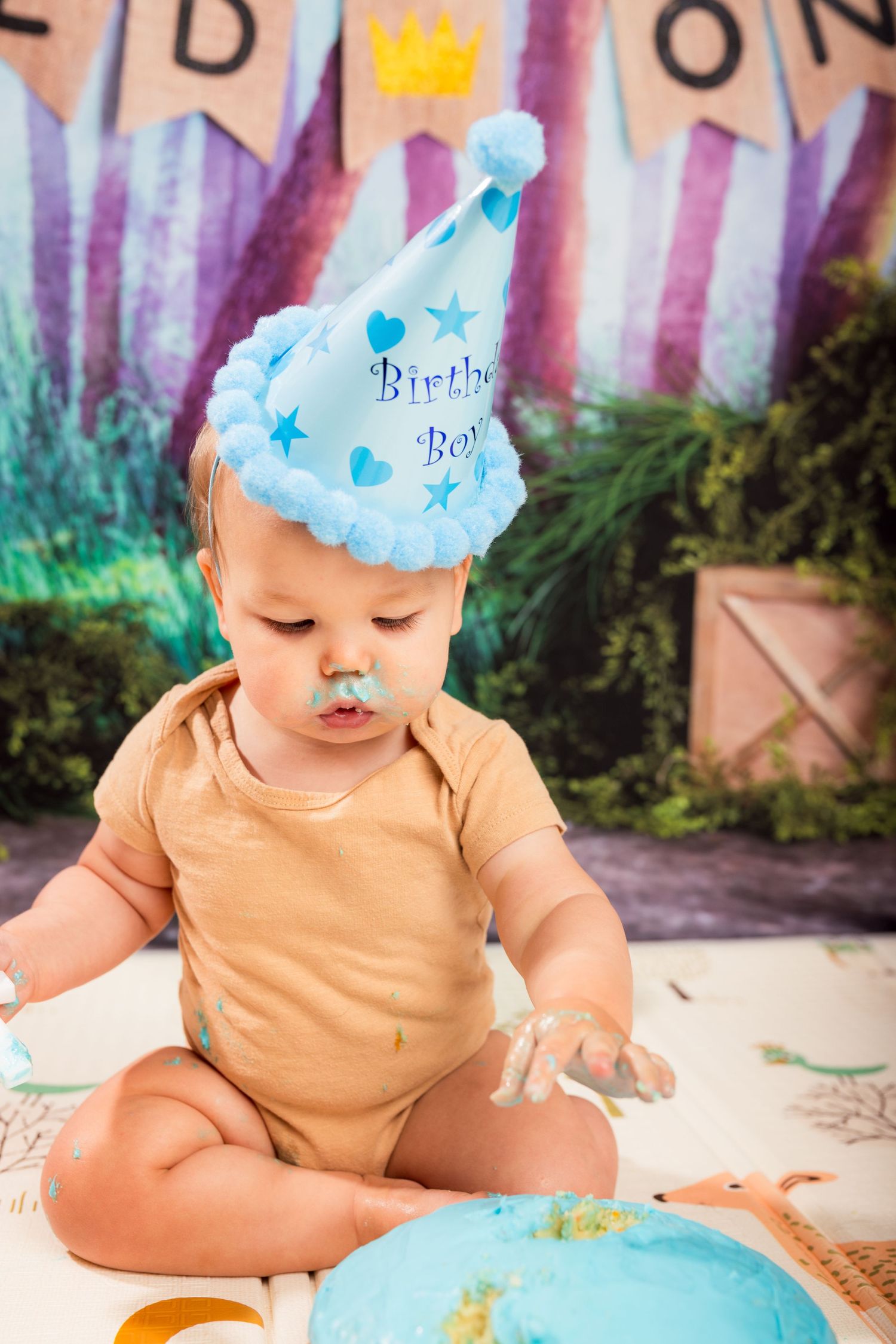 Baby Cake Smash in studio photography Ottawa | Tim Gowling Photography