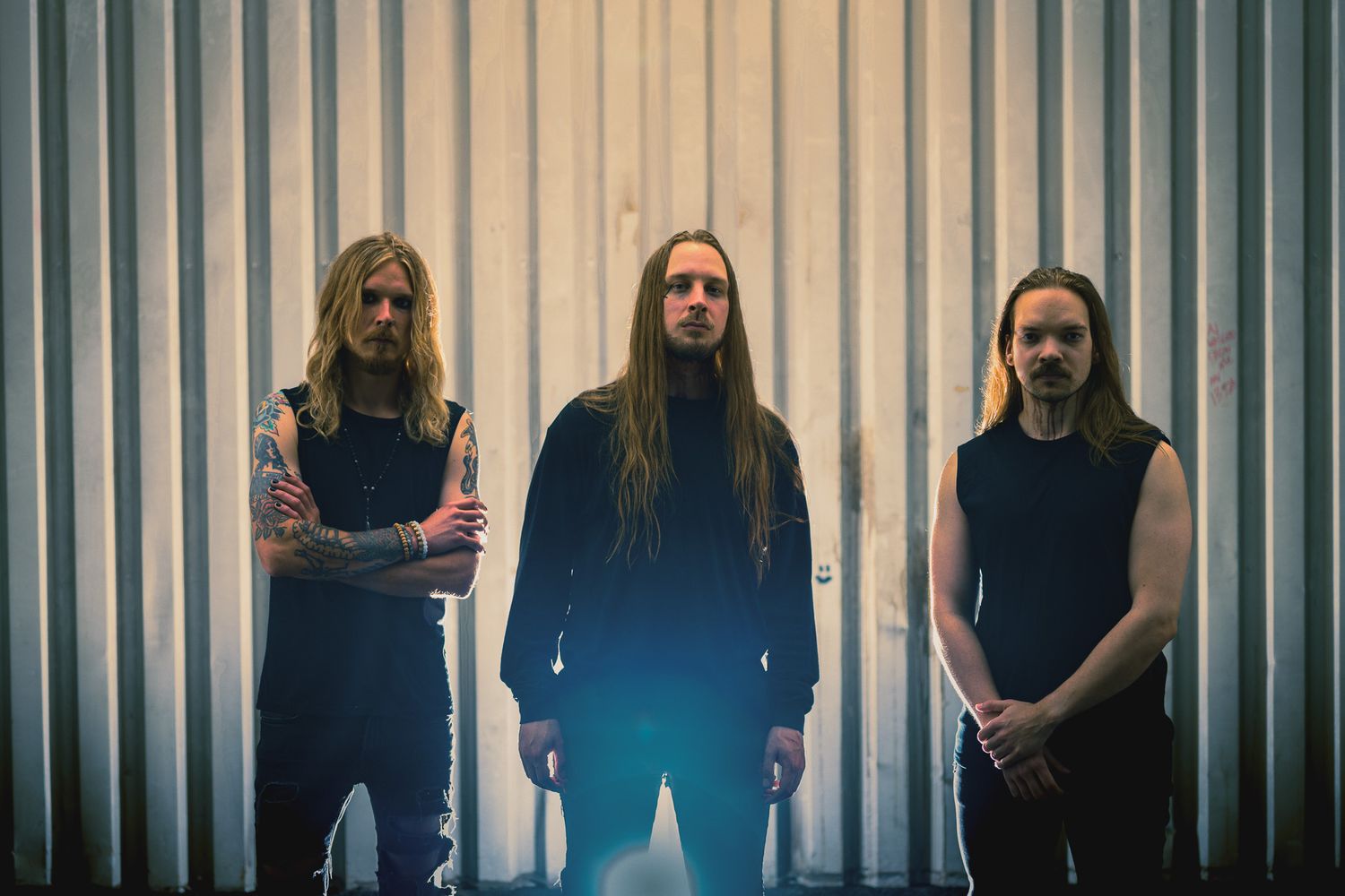 Bändin promokuvaus Merihaka Praise my pain