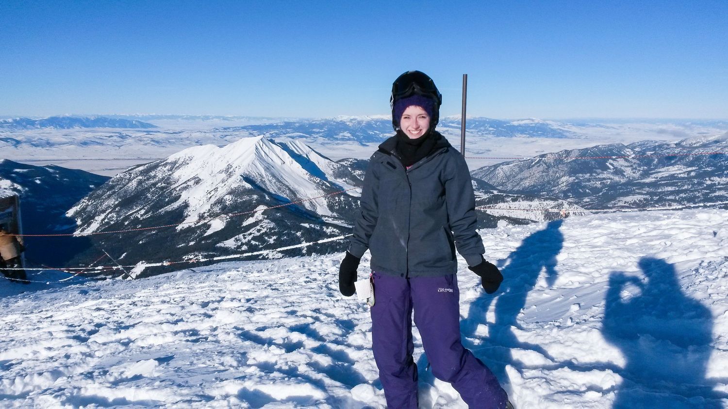 Sara at the peak of Lone Mountain
