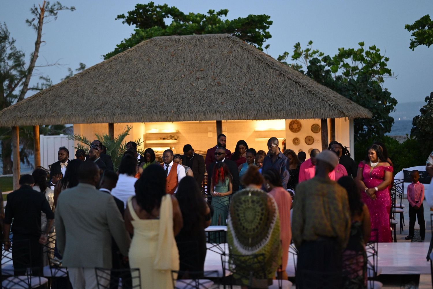 Group of people at a wedding
