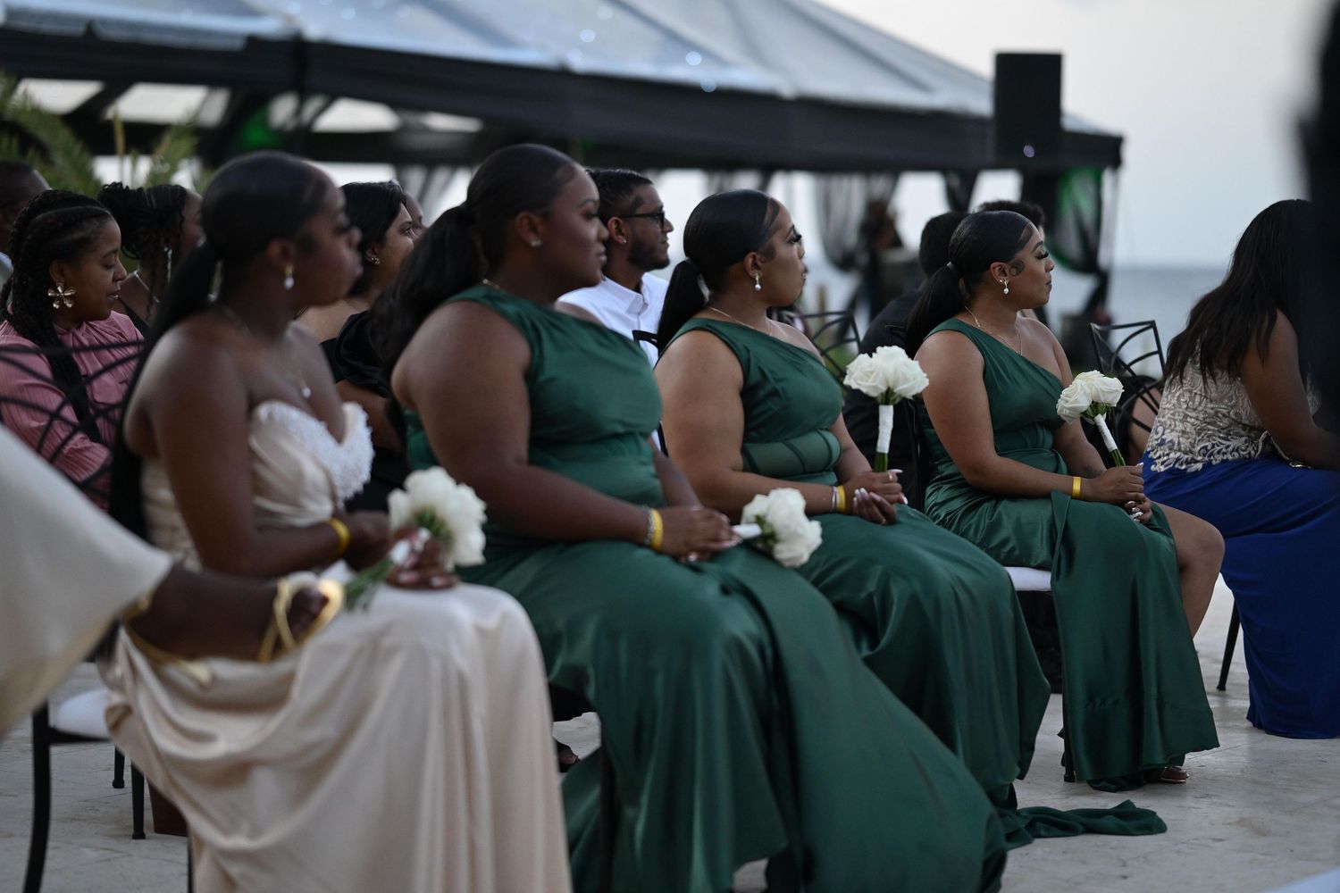 Group of people at a wedding