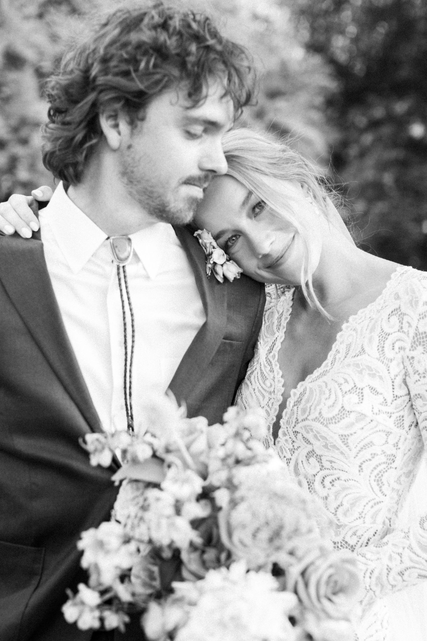 Wedding portrait of Diana and Philip Lupton at The Gage Hotel near Big Bend