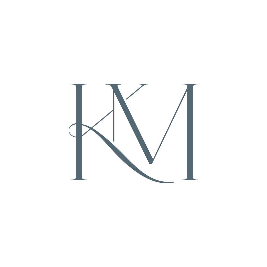Modern typography design showing elegant serif letters in dark blue.
