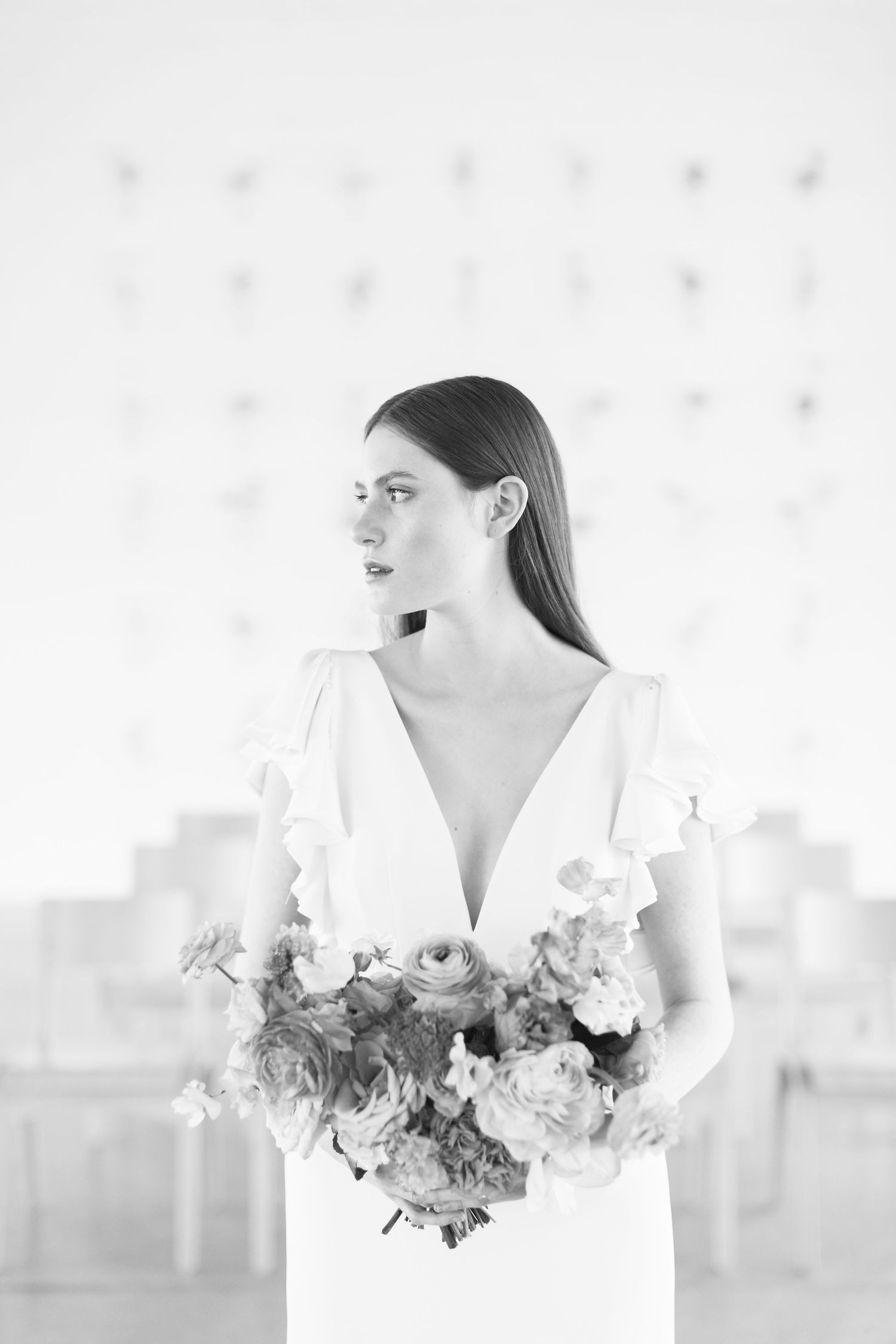 Editorial bridal portrait captured at Prospect House near Austin, Texas