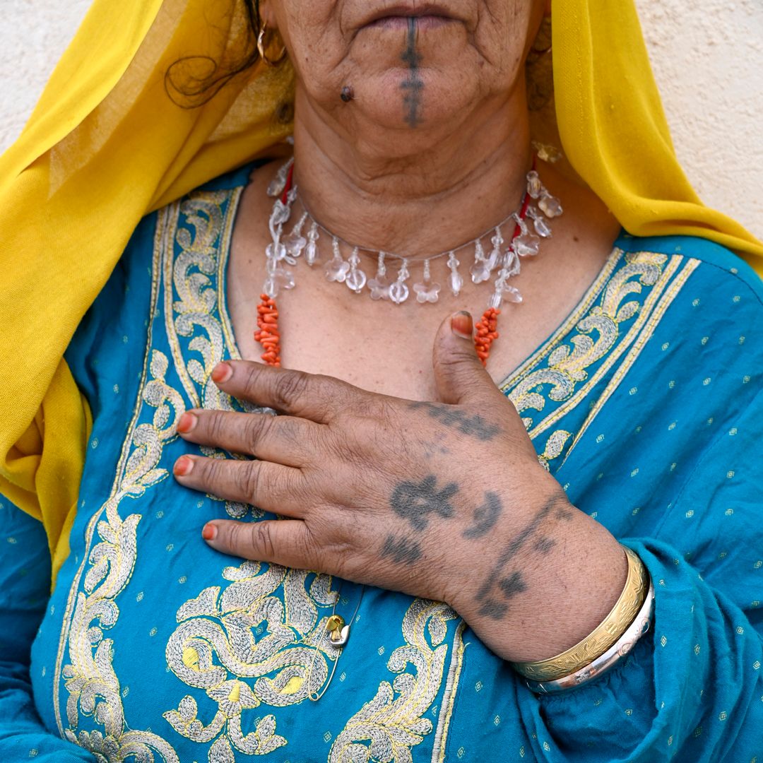 Main tatouée d'une femme de Medenine - Tunisie 2025
