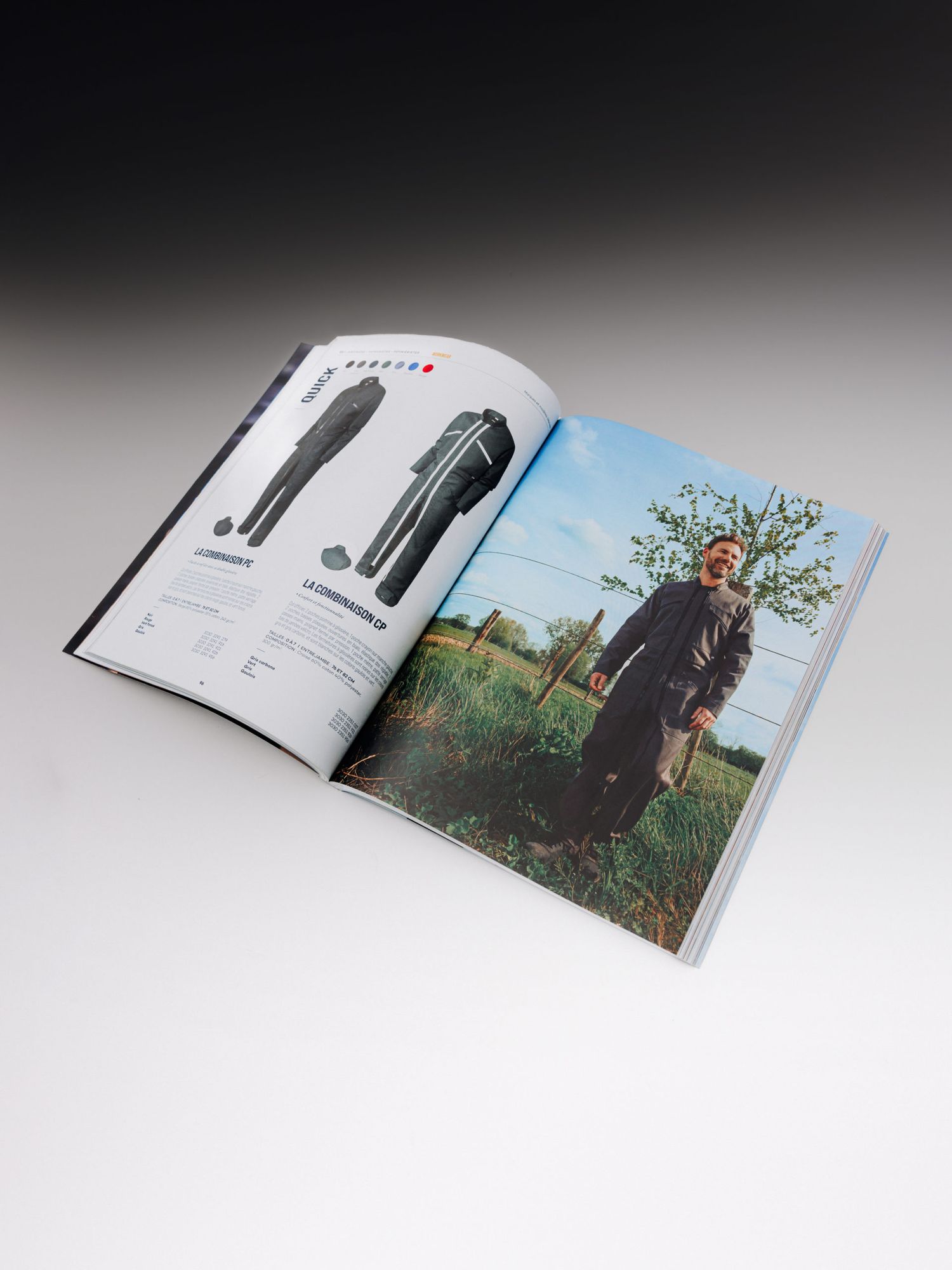 Mockup d’un catalogue ouvert de Molinel