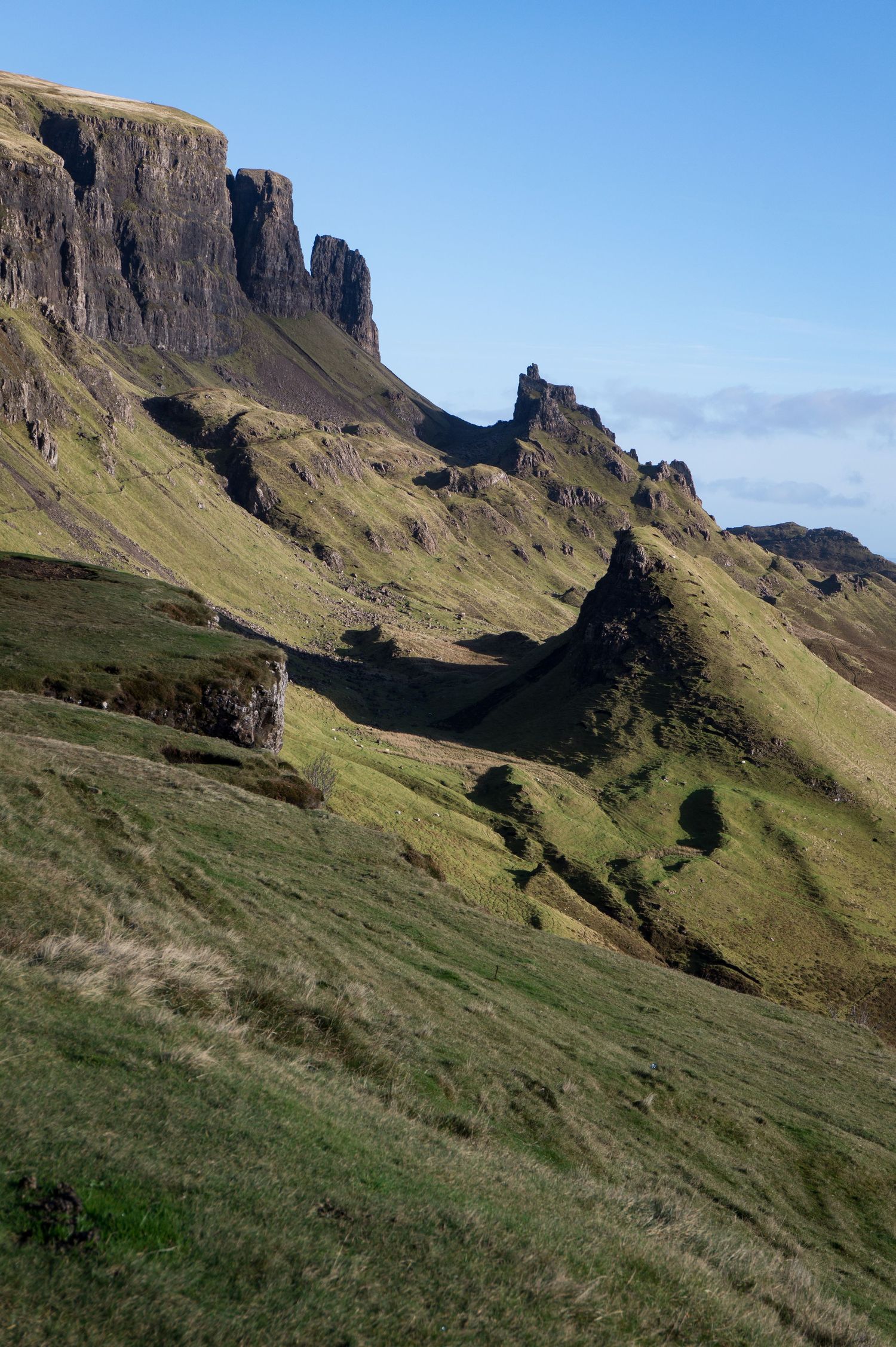 Paysage emblématique de The Quiraing sur l’île de Skye en Ecosse.