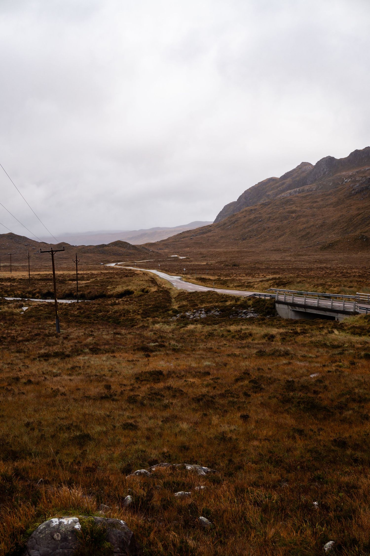 Route traversant les highlands d’Ecosse.