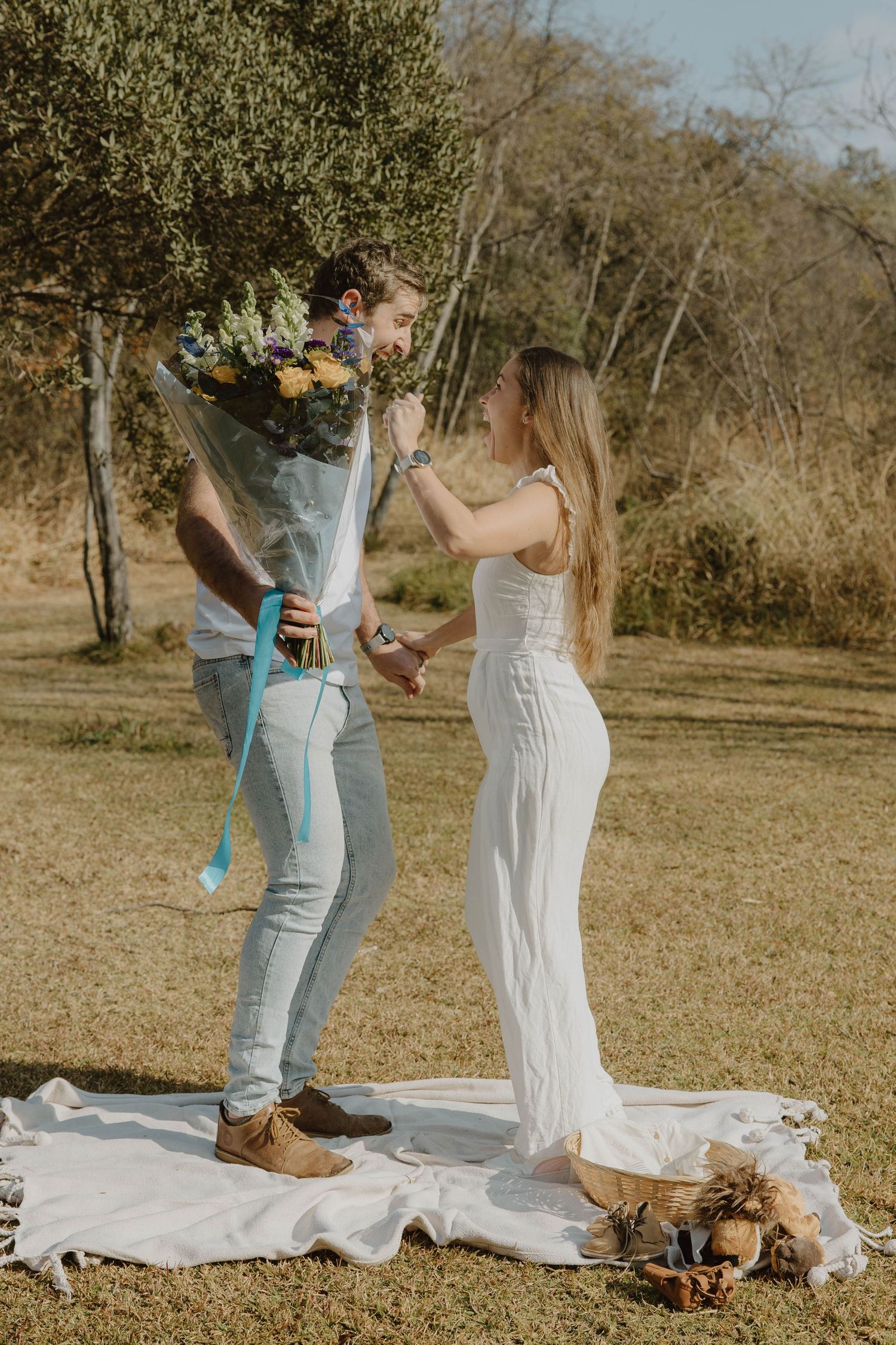 Baby boy pregnancy announcement and gender reveal