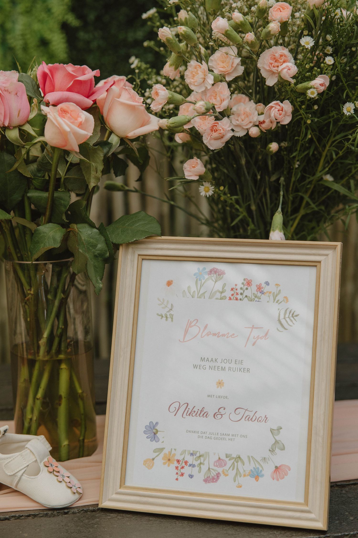 Outdoor baby shower decor setup in Jeffreys Bay