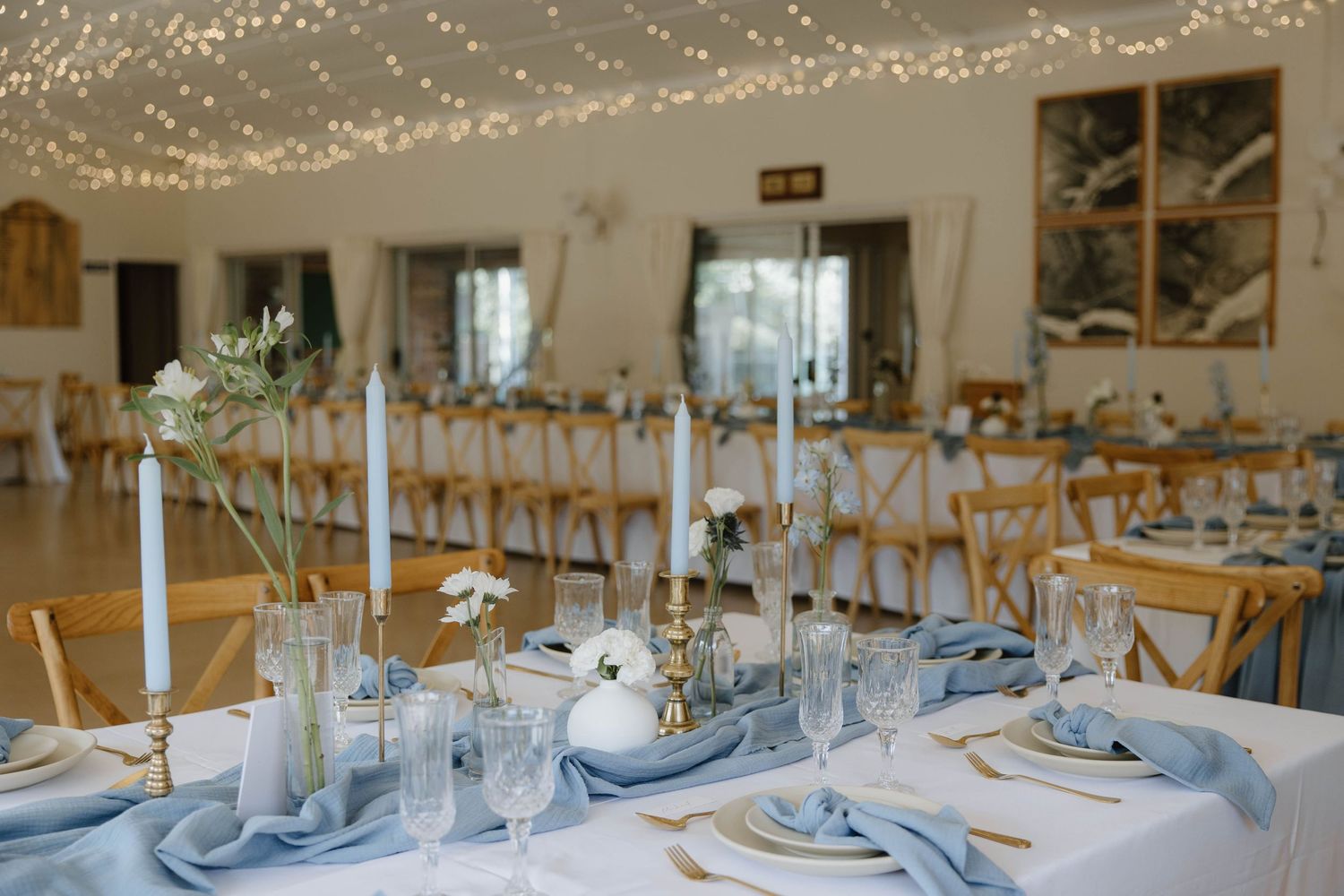 Wedding reception styling and floral arrangements in Eastern Cape
