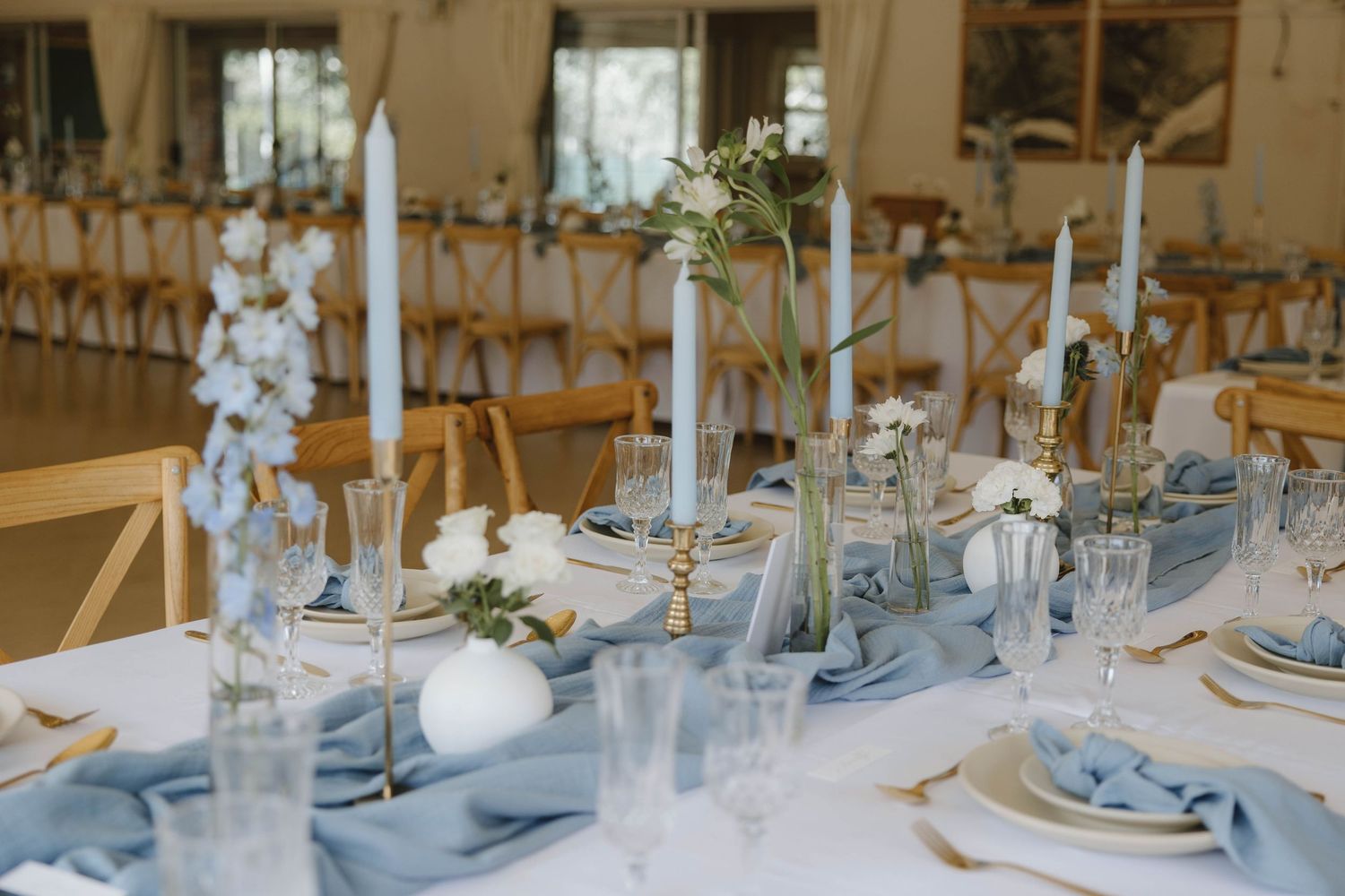 Wedding reception styling and floral arrangements in Eastern Cape