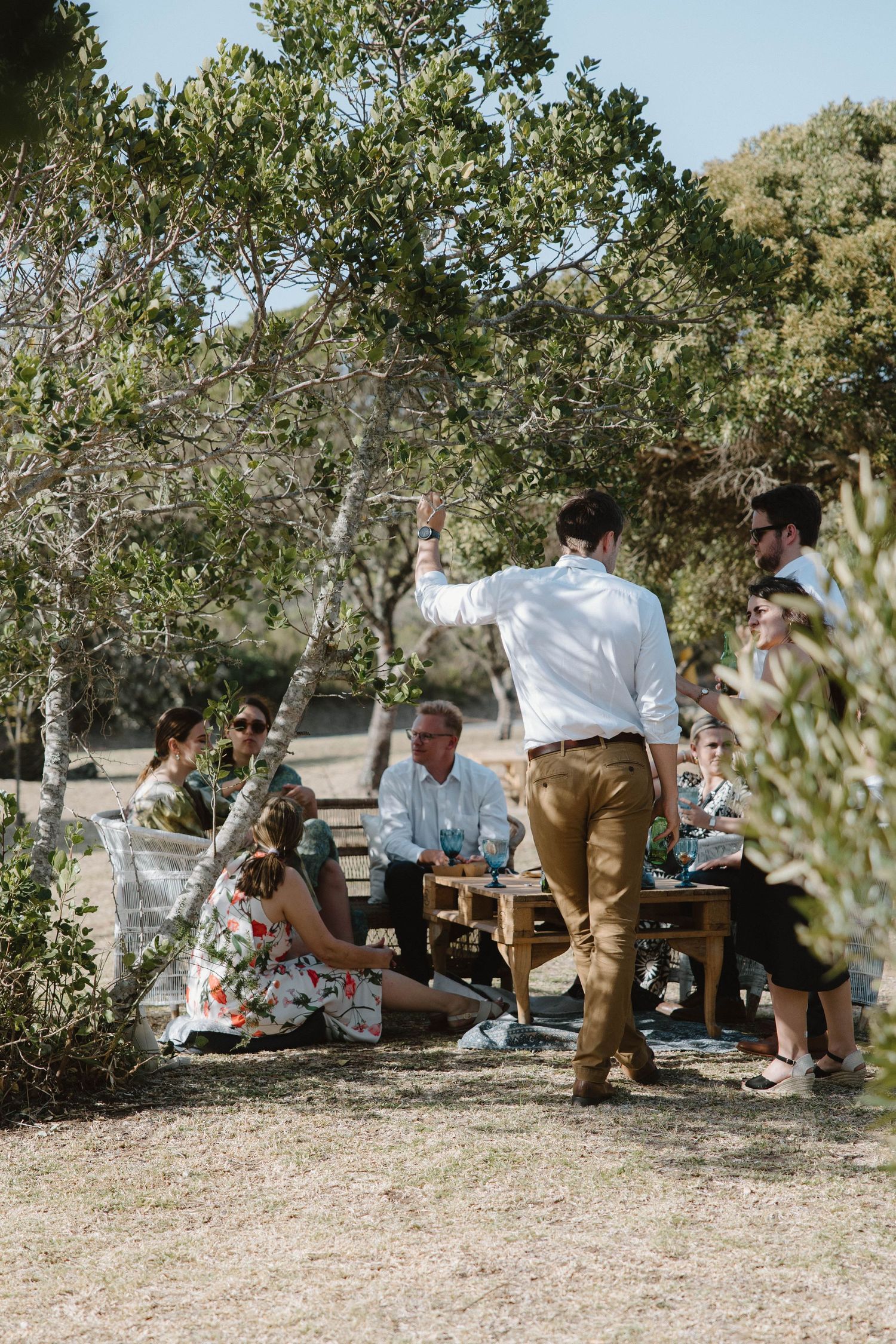 Candid wedding guest moments captured at wedding in Eastern Cape