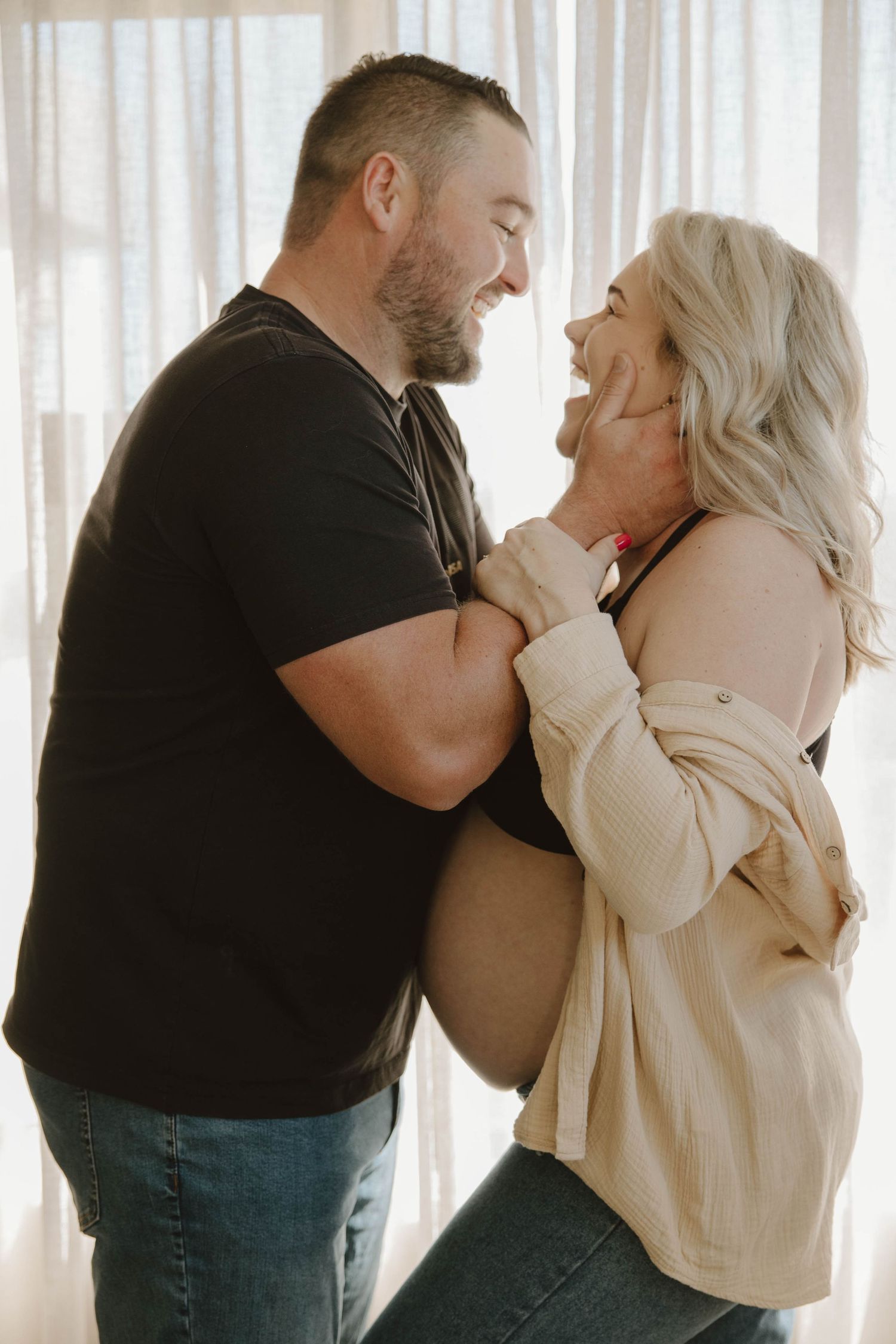 Natural light indoor maternity photography in Jeffrey’s Bay South Africa