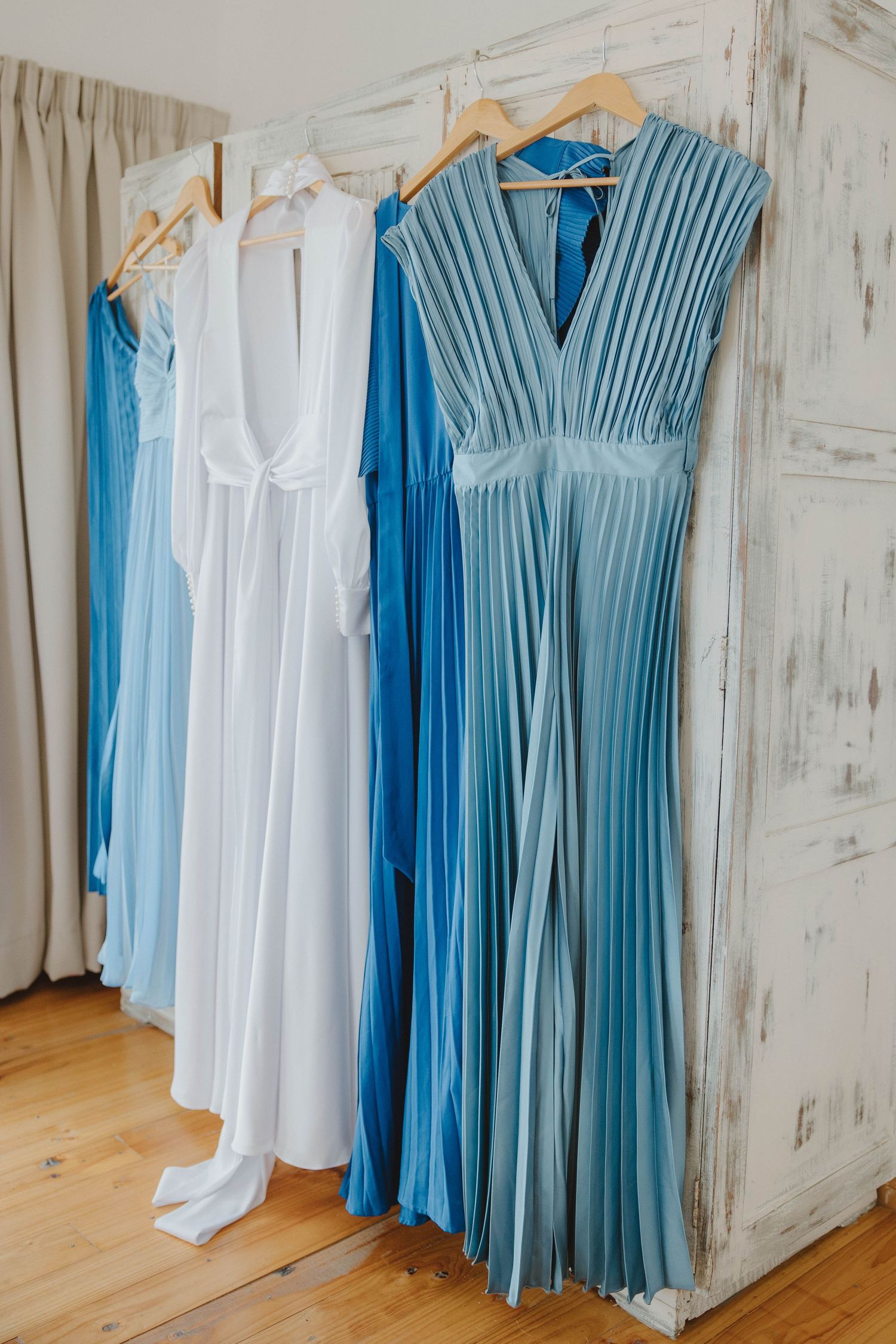 Bridesmaids dresses and wedding dress ready for wedding in Eastern Cape