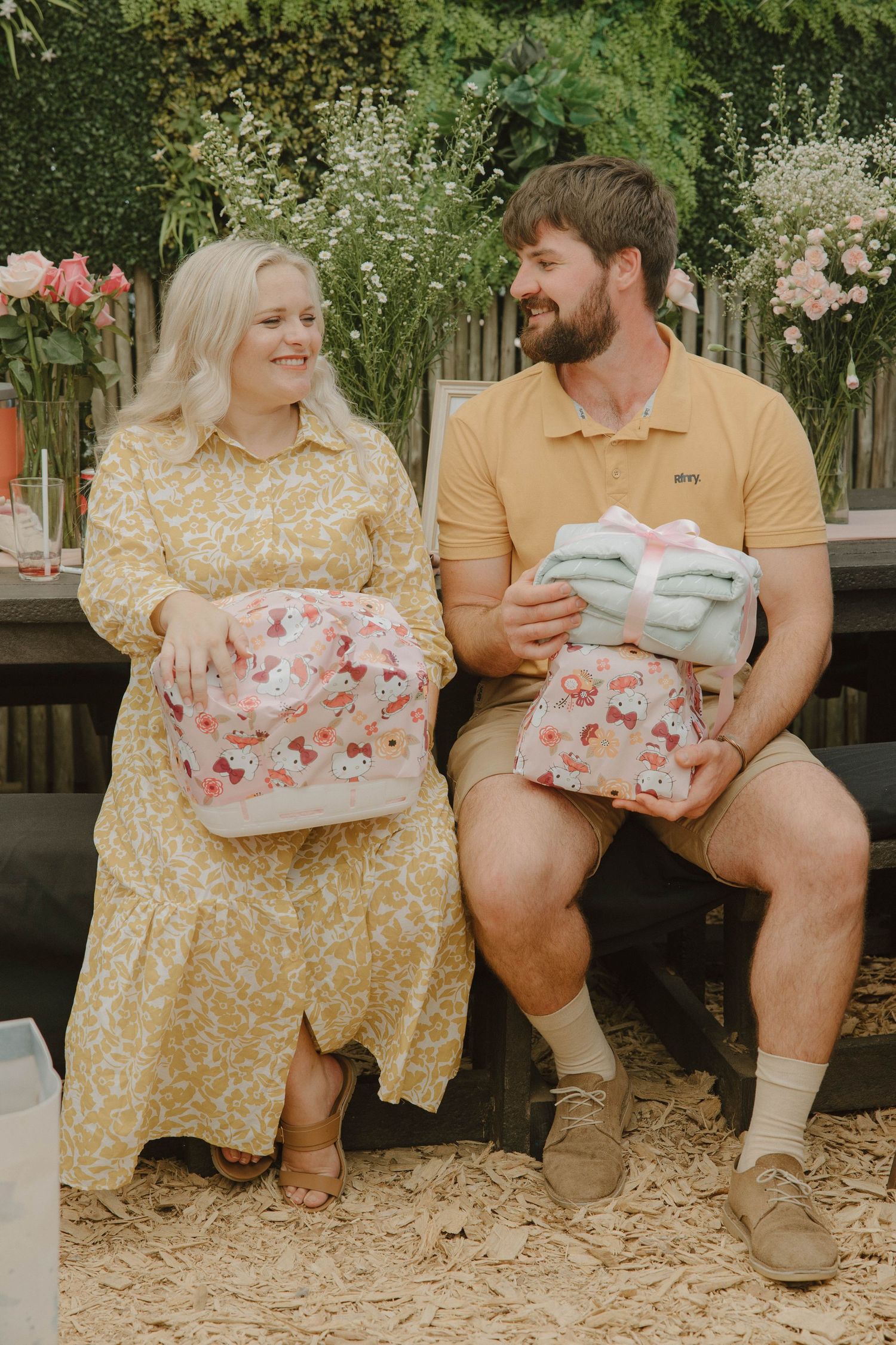 Mom-to-be opening gifts at intimate baby shower in Jeffrey’s Bay