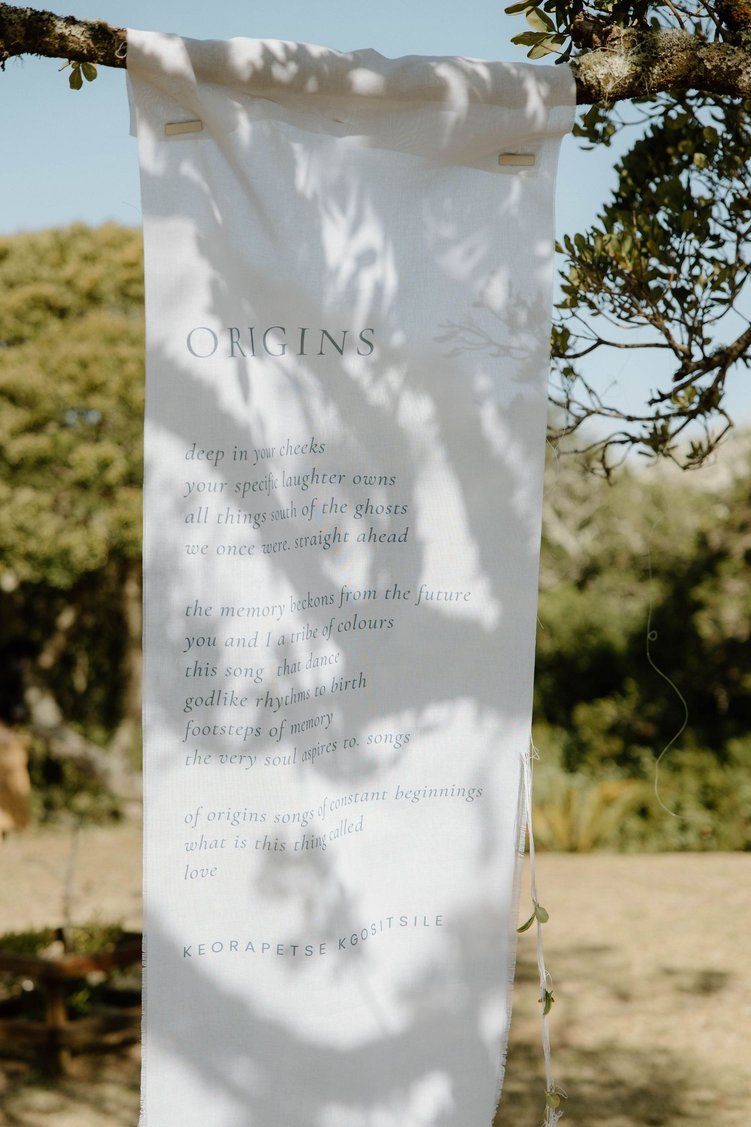 Wedding decor details of wedding in Eastern Cape