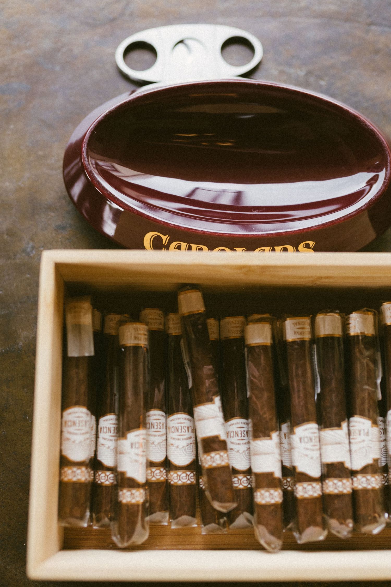 A collection of vintage test tubes with brown labels and cork stoppers displayed in a wooden laboratory case.