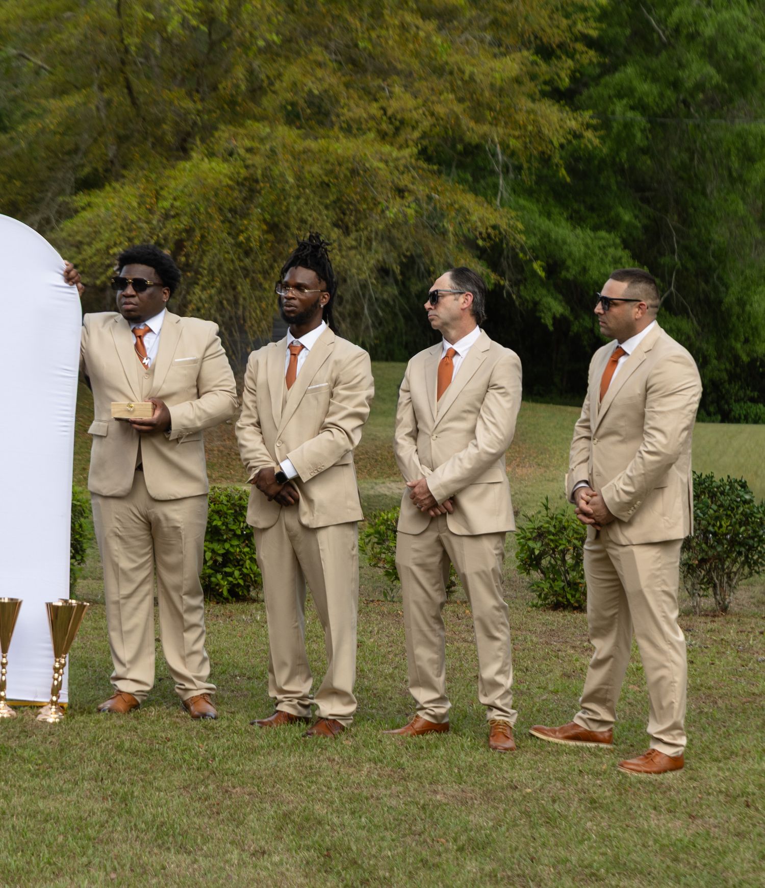 Outdoor backyard wedding ceremony in Georgia photographed by Kaylin Ross Photography