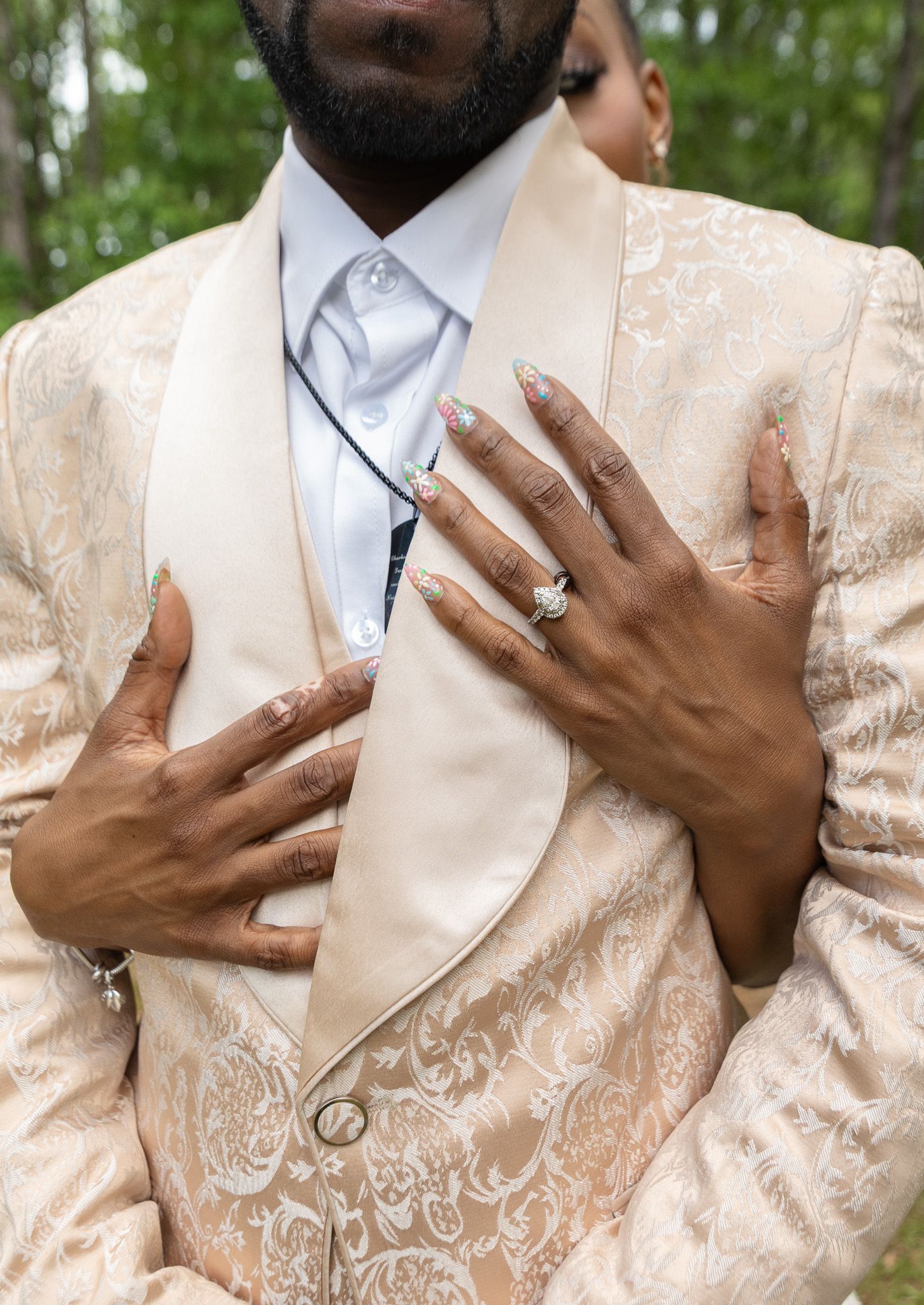 Bride and groom portraits at intimate backyard wedding in Georgia, Kaylin Ross Photography
